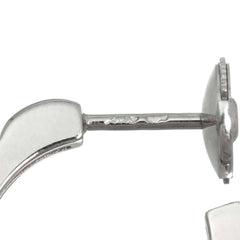 Chanel Profield Camellia Earrings, 18K White Gold (750), Pierced Earrings — Like New