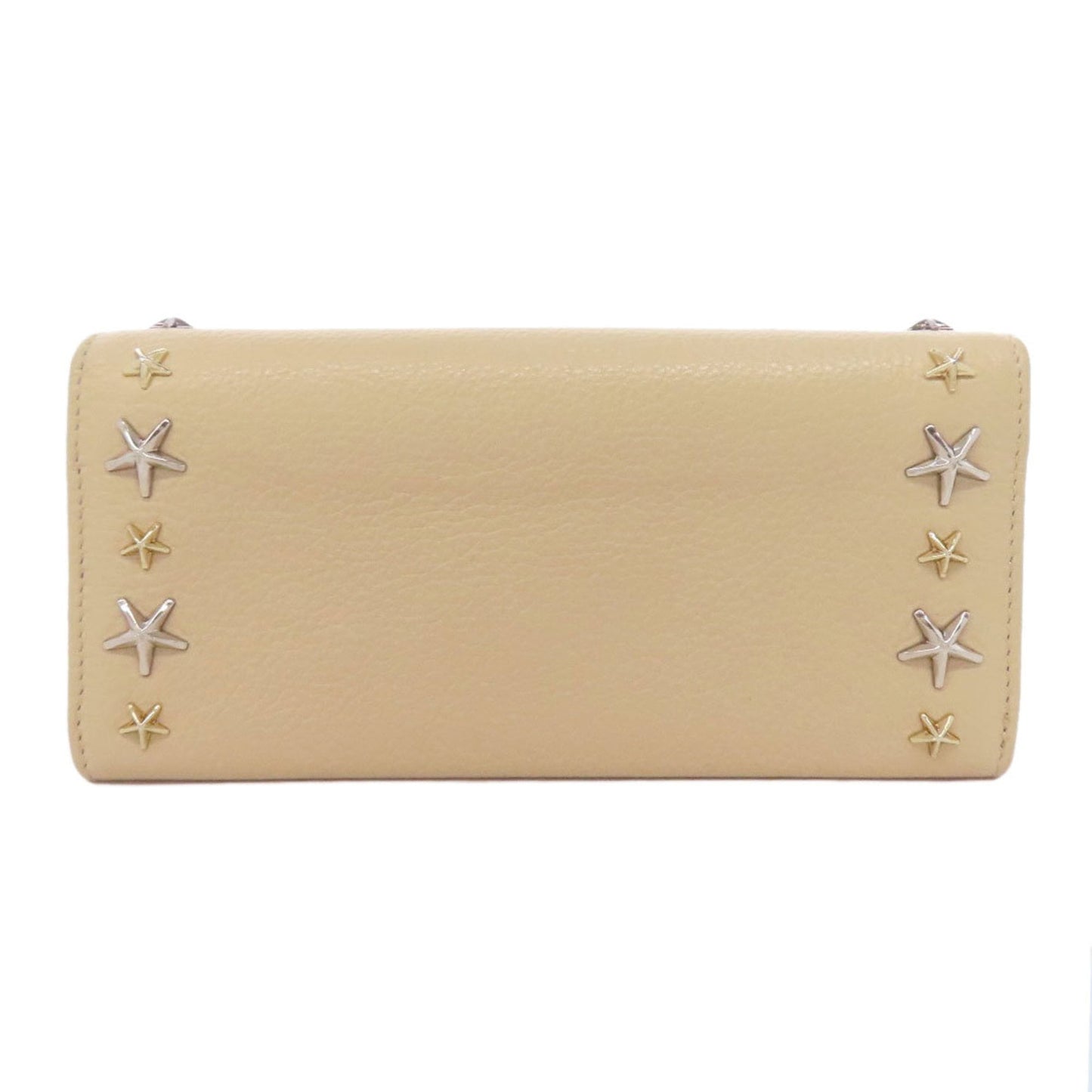 Jimmy Choo Star Motif Long Wallet Leather Women's