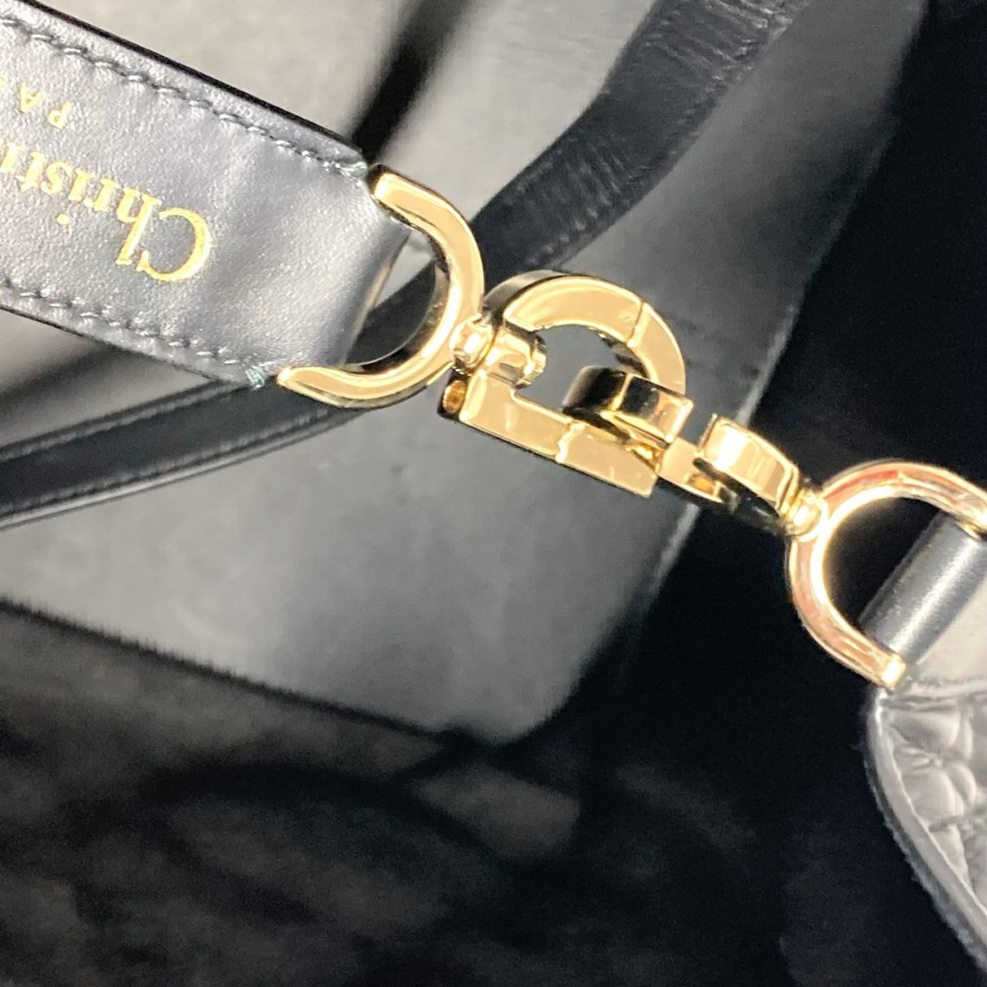 Christian Dior Dior M2821OSHJ 2WAY Bag Toujour Medium Tote Handbag with Pouch Shoulder Calfskin Women's Black — Like New