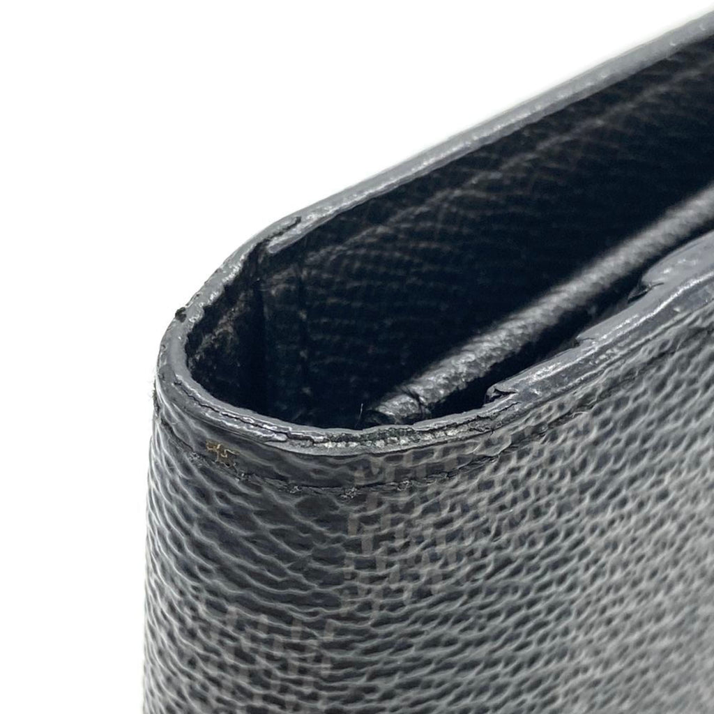 Louis Vuitton Portefeuille Brazza Long Wallet, Damier Graphite, Black with Silver Hardware, SP3069, Men's