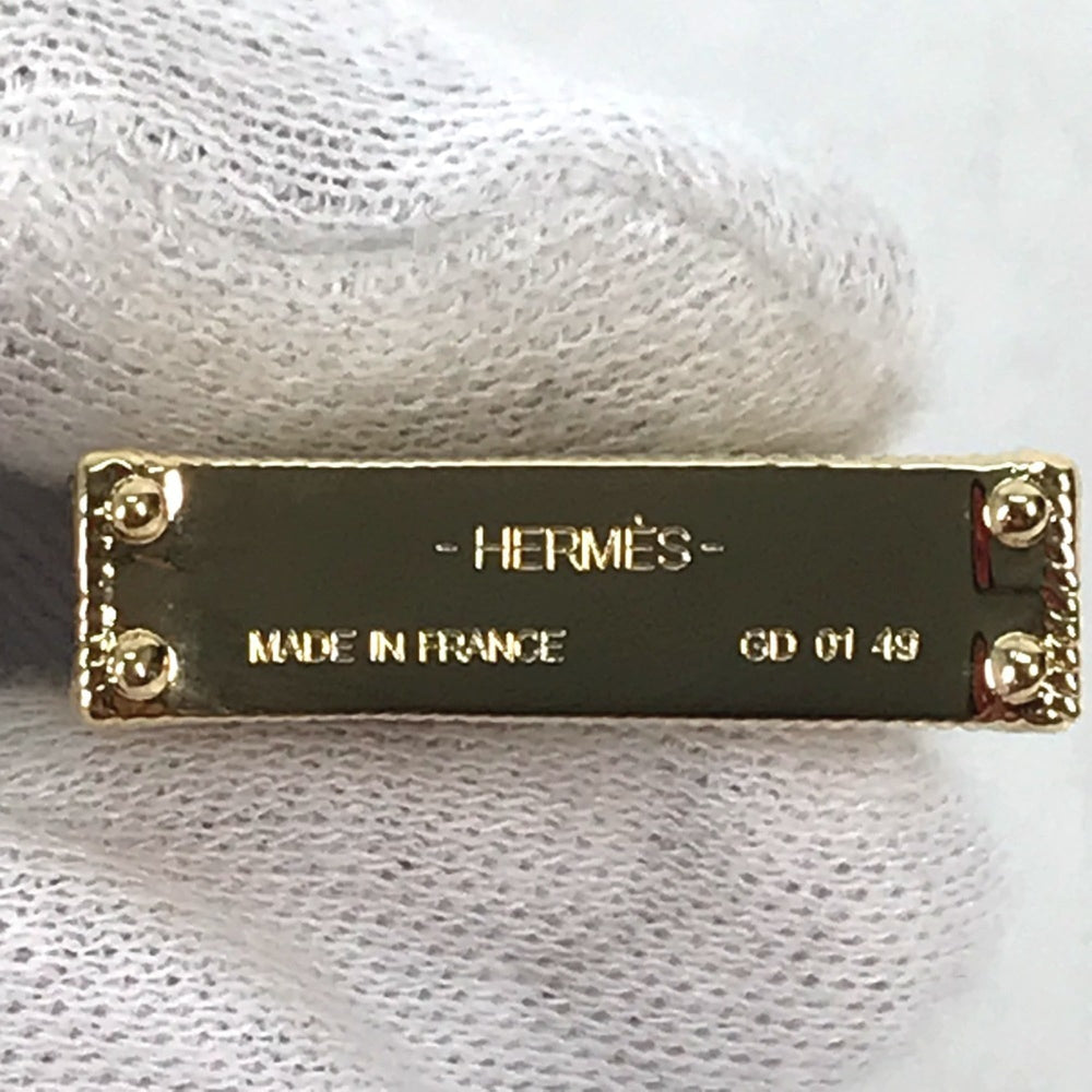 HERMES Hermes Pendant Necklace Curiosity Curiosite Permabrass Charm Metal Women's Gold E-240221-12 — New - Store Return