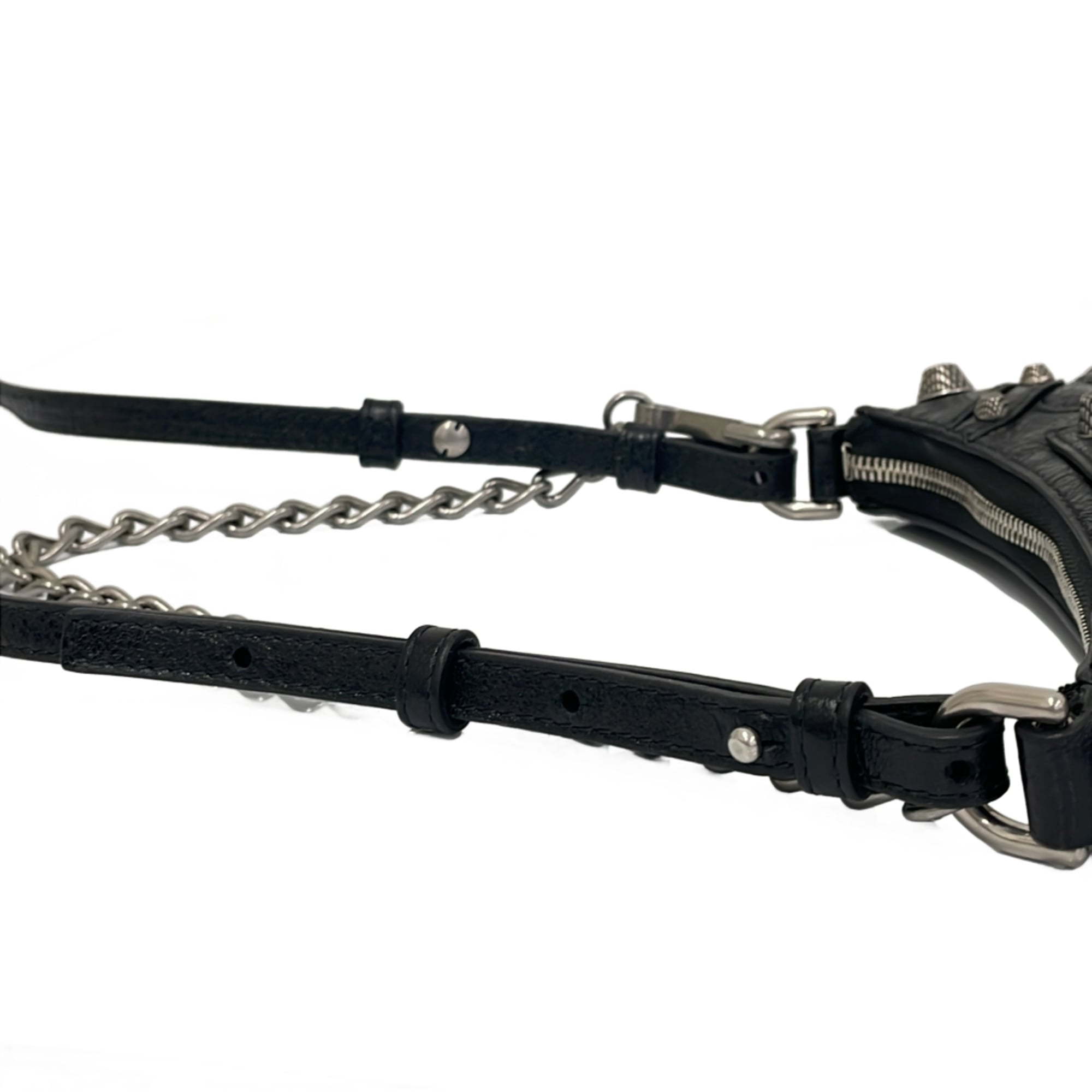 BALENCIAGA Le Cagoule Mini 2-way Chain Shoulder Bag 695814 Black Women's — Like New