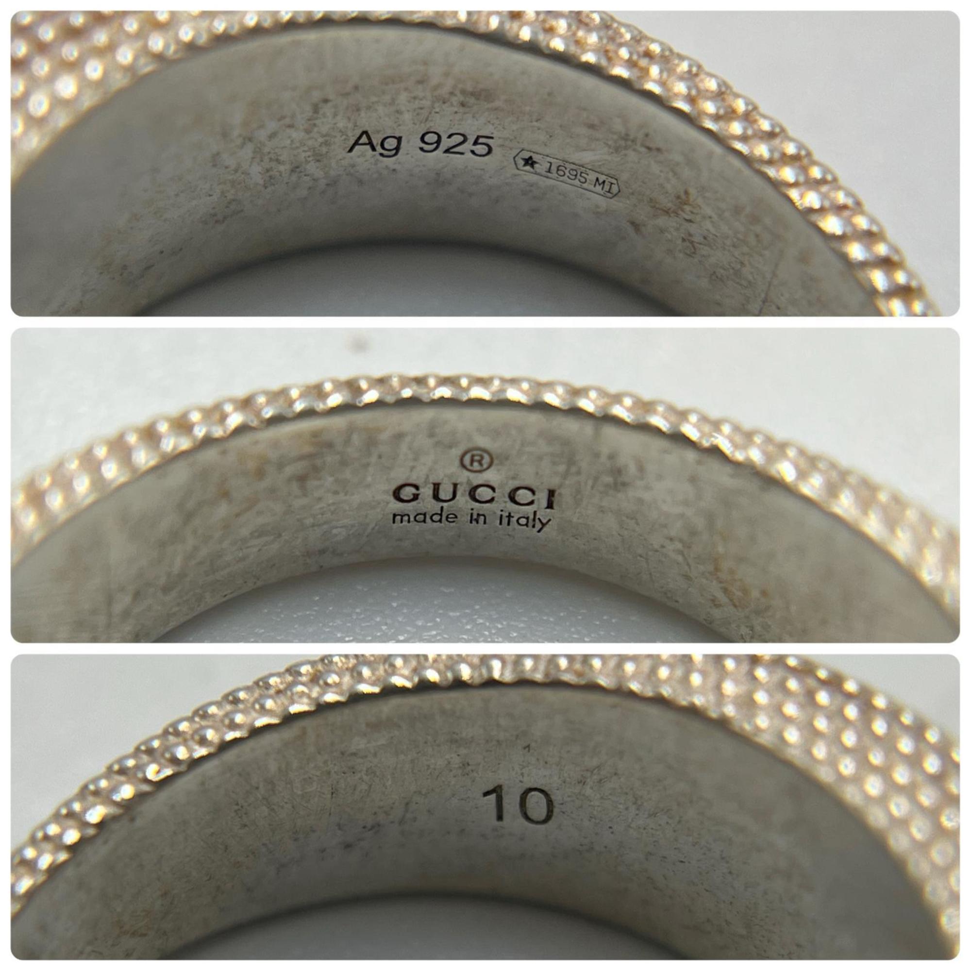 Gucci Interlocking G Ring in Sterling Silver (925) for Men