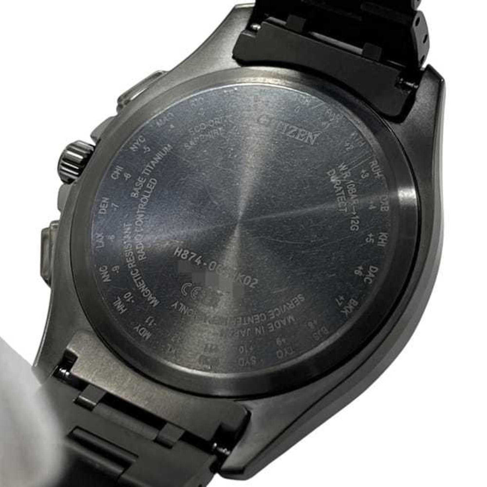 Citizen Attesa Red Black Eco-Drive Watch BY1005-73Z H874-005HK02 Men's Titanium Quartz Radio-Controlled Solar 5D203**** CITIZEN Day-Date — Very Good