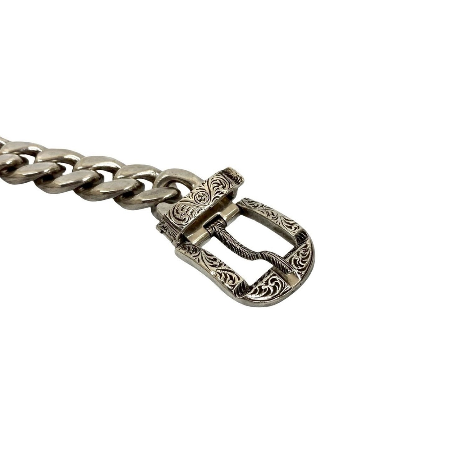 GUCCI Arabesque Cat Head Curb Chain Necklace in Sterling Silver (925) 68420