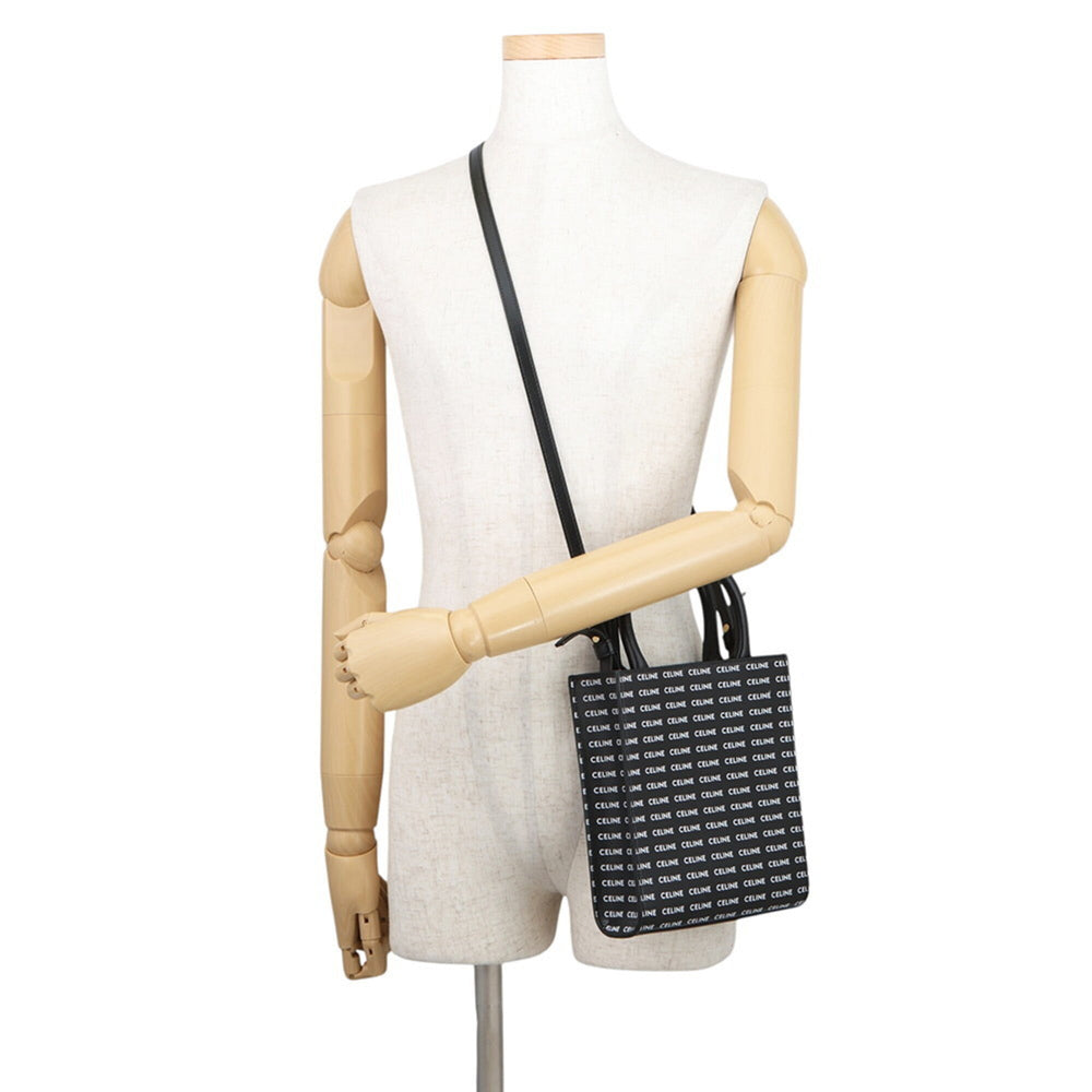Celine Mini Vertical Cabas Leather Handbag 194372DT2 CELINE 2-way Shoulder Bag Black White — Like New