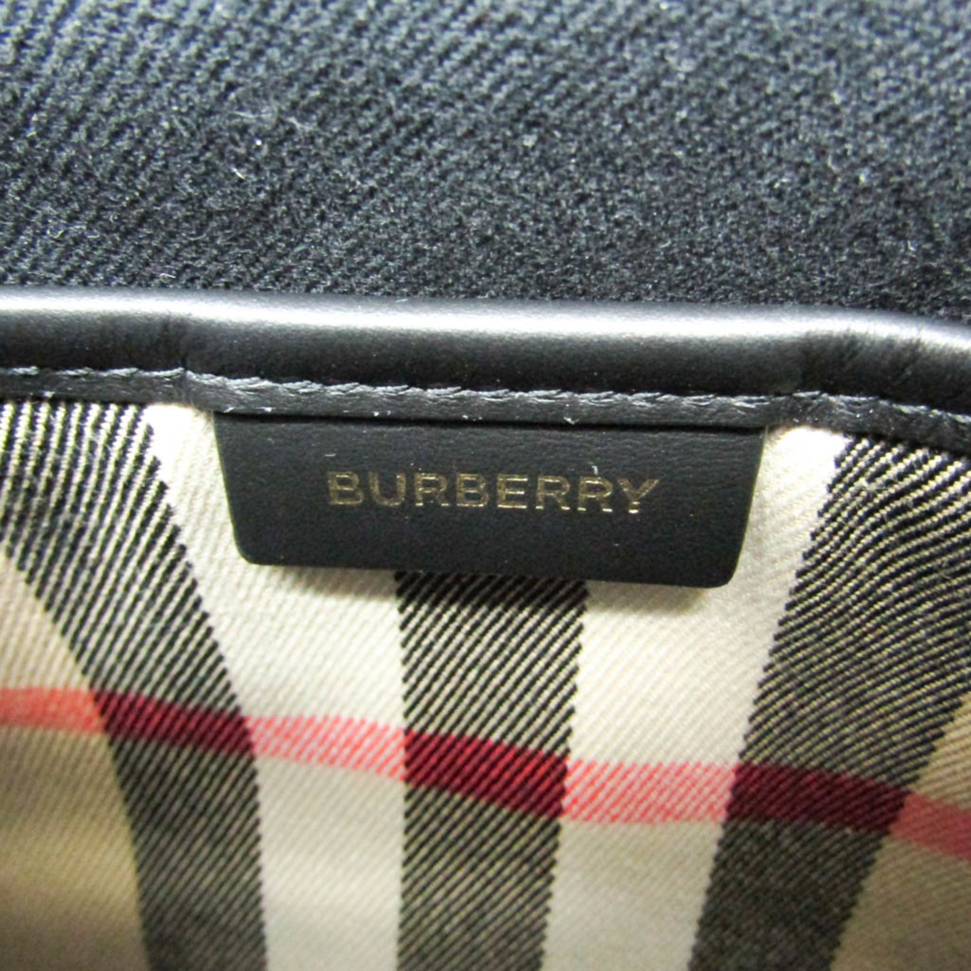 Burberry ENFILD 81231011 Women's Cotton Canvas,Leather Backpack Black,Brown — Like New