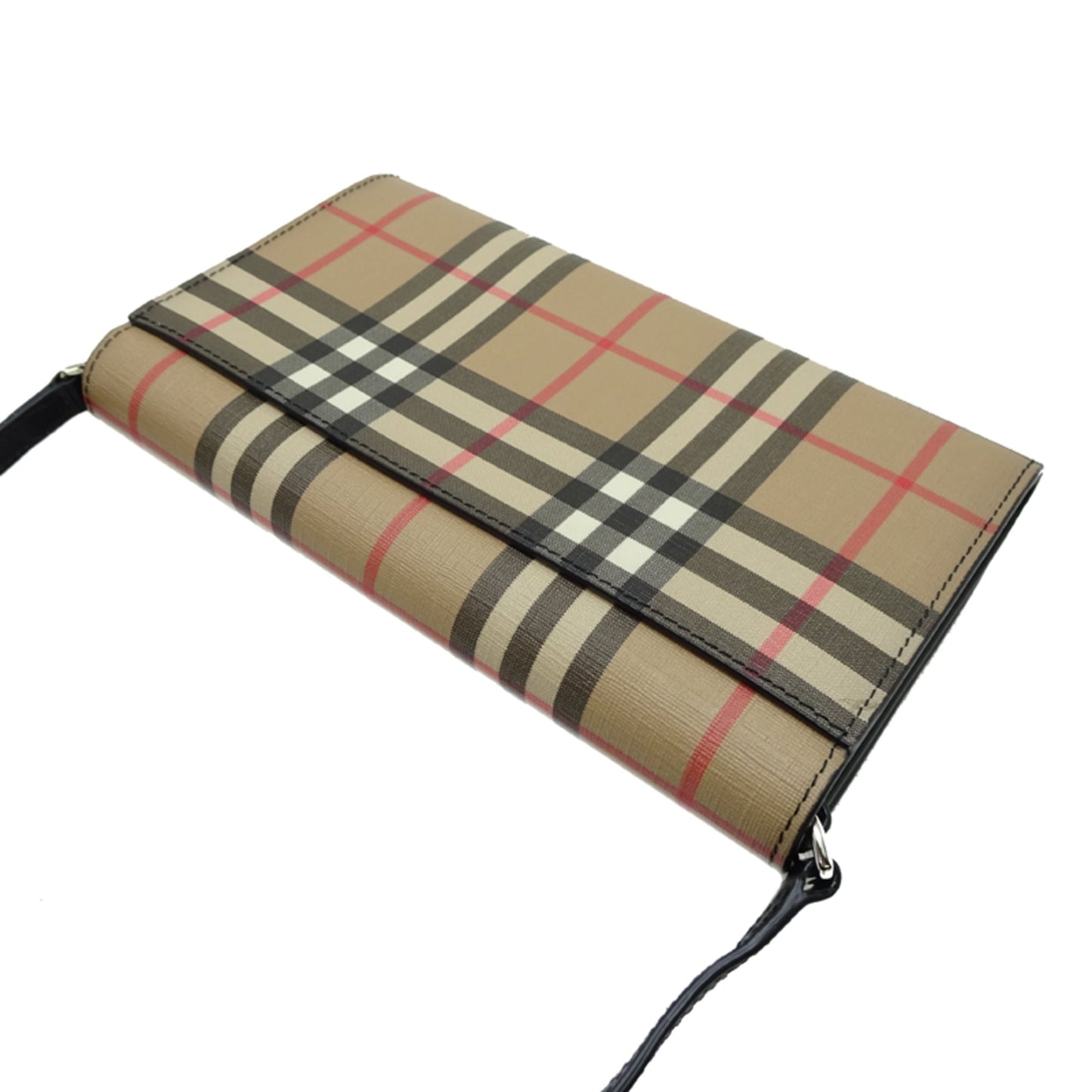 Burberry Wallet Shoulder Bag, Women's Bifold Wallet, Polyester, Beige (Burberry Check)