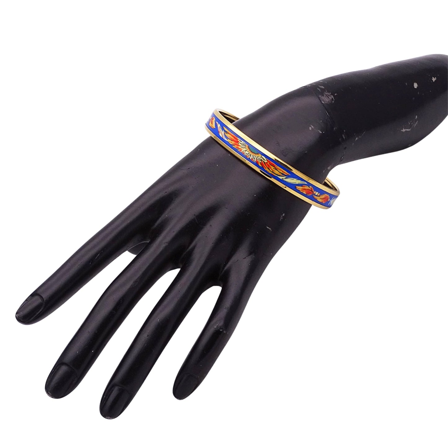 Hermes bangle for men and women, brand enamel PM blue gold, with box