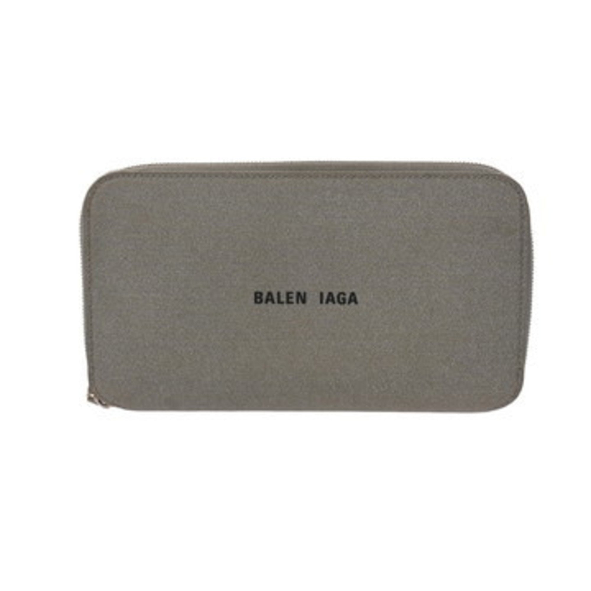BALENCIAGA Silver Zip-Around Wallet with Hardware, 594290, Unisex, Glitter Material, Long