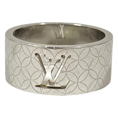 LOUIS VUITTON Louis Vuitton Bague Champs-Élysées Ring M65456 Size L (equivalent) Silver Color Men's — Like New