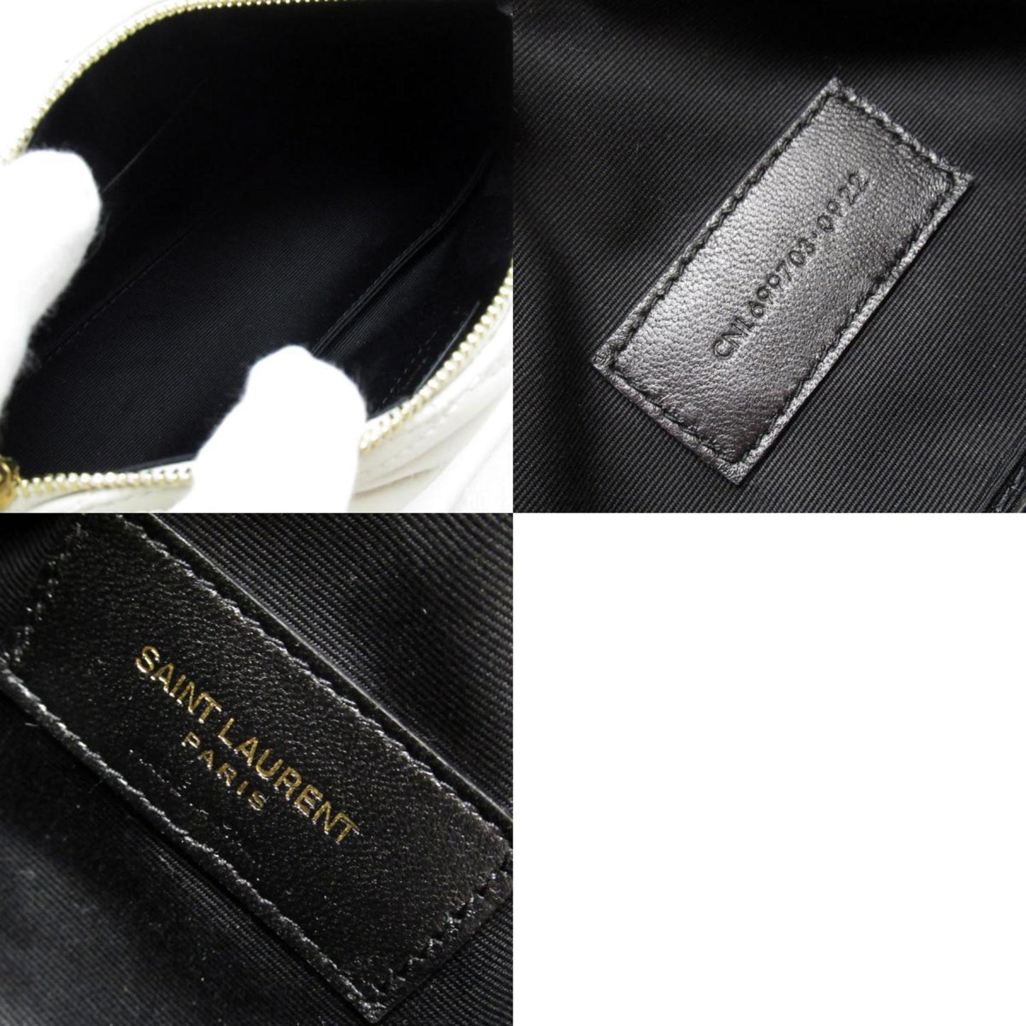 Saint Laurent SAINT LAURENT handbag leather ivory women's 699703 t19370f