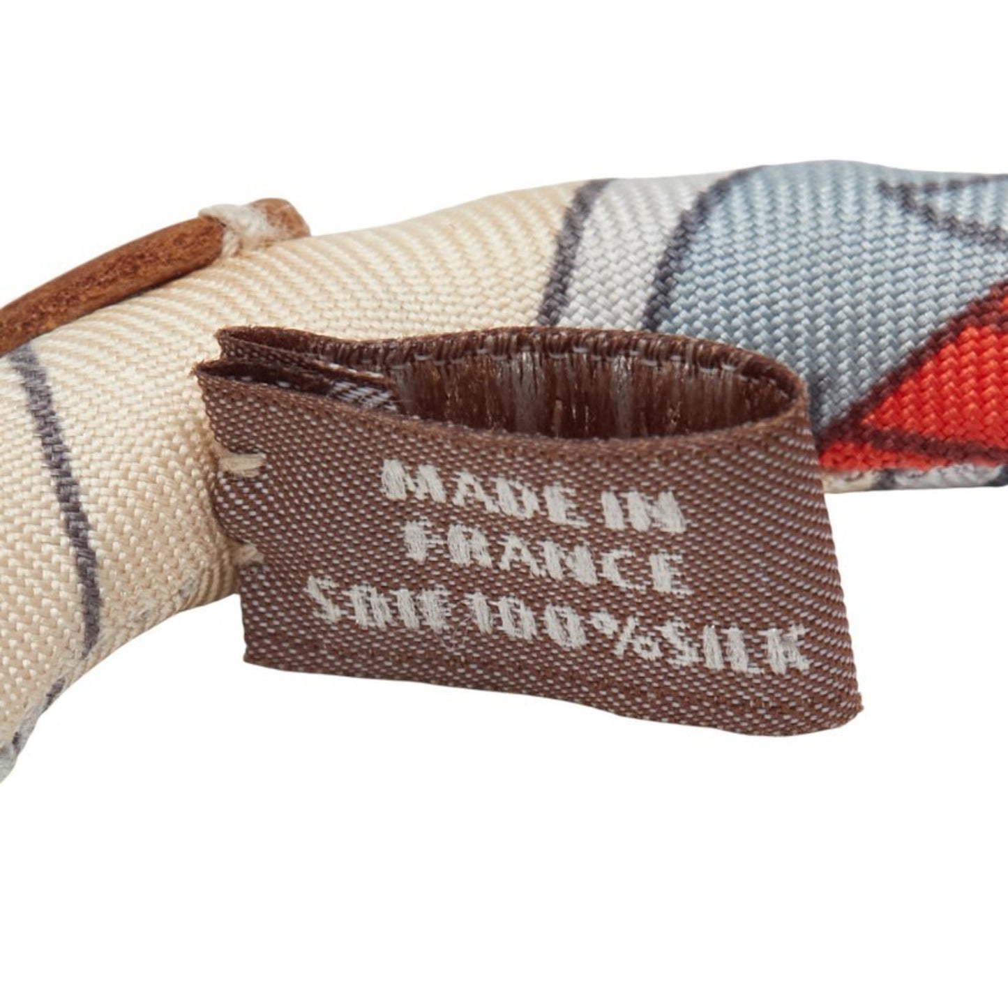 Hermes Hermès Petit H Brides de Soie Bracelet in Beige, Red, and Multicolor Silk for Women