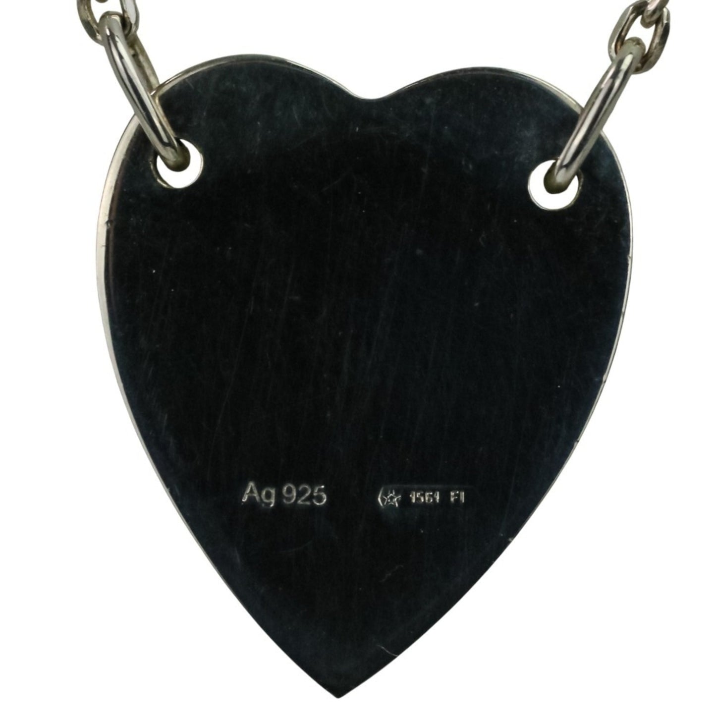 GUCCI Silver 925 Heart Motif Chain Necklace (Ag925) for Women