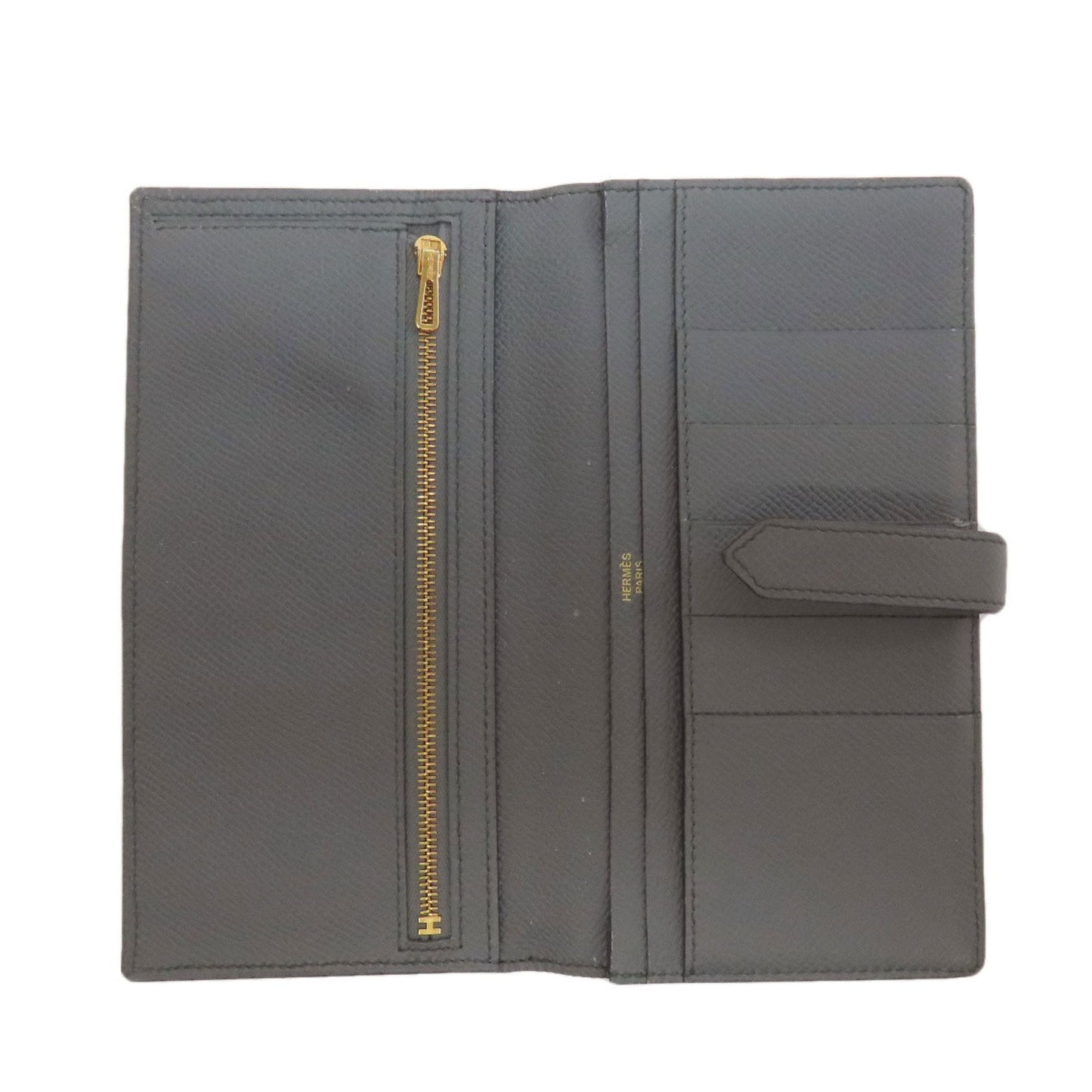 Hermes Hermès Bearn Soufflet Gold Hardware Long Wallet Epson Women's