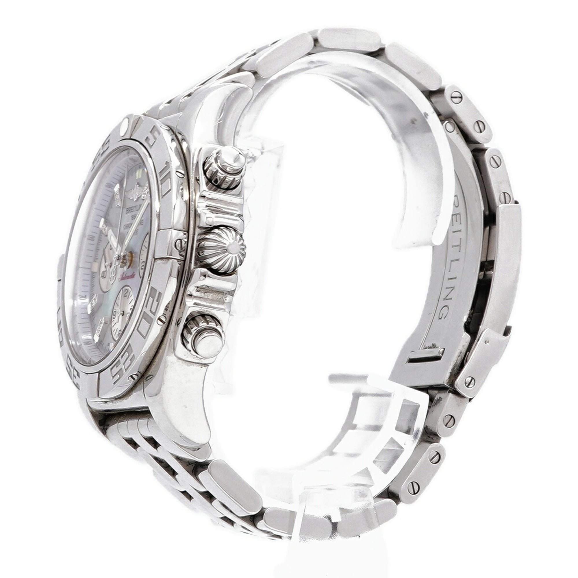 Breitling Chronomat 44 Mother-of-Pearl AB0110 Gray Dial Men's Watch — Good