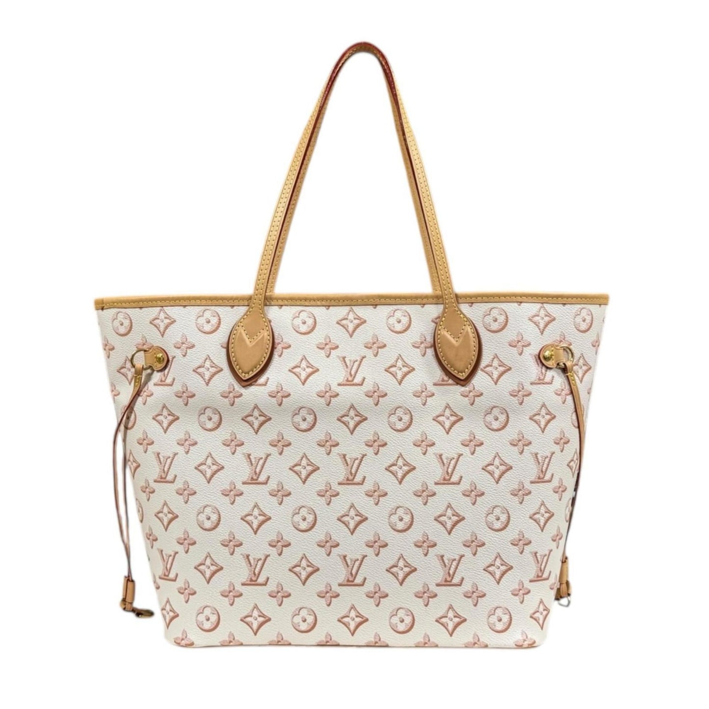 Pre-owned Louis Vuitton Neverfull MM Monogram Fall for You Tote Bag, PVCM20921, Beige, Women's