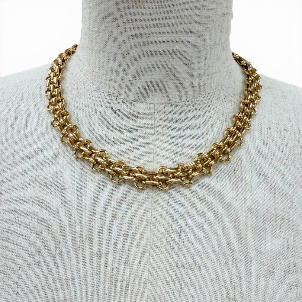 Christian Dior Vintage Chain Necklace Choker - Gold Women's Accessory — Like New