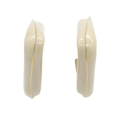 Bottega Veneta Triangle Earrings, Sterling Silver 925, Women's, Gold Tone — Like New