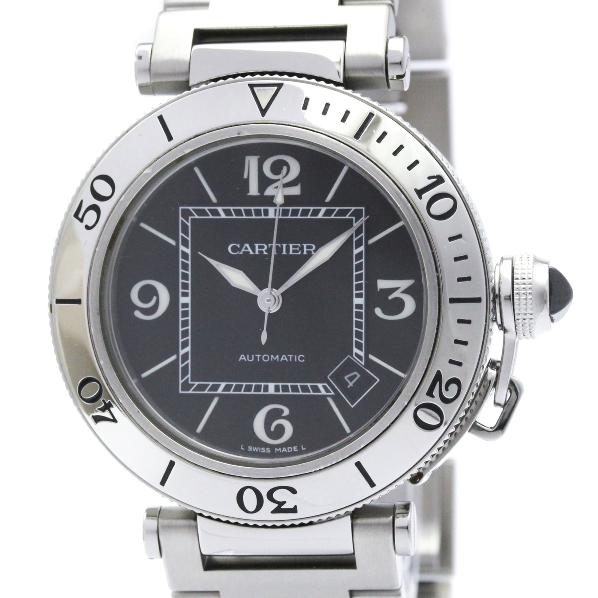 Cartier Pasha Seatimer Automatic Stainless Steel Men's Dress/Formal W31077M7 — Very Good