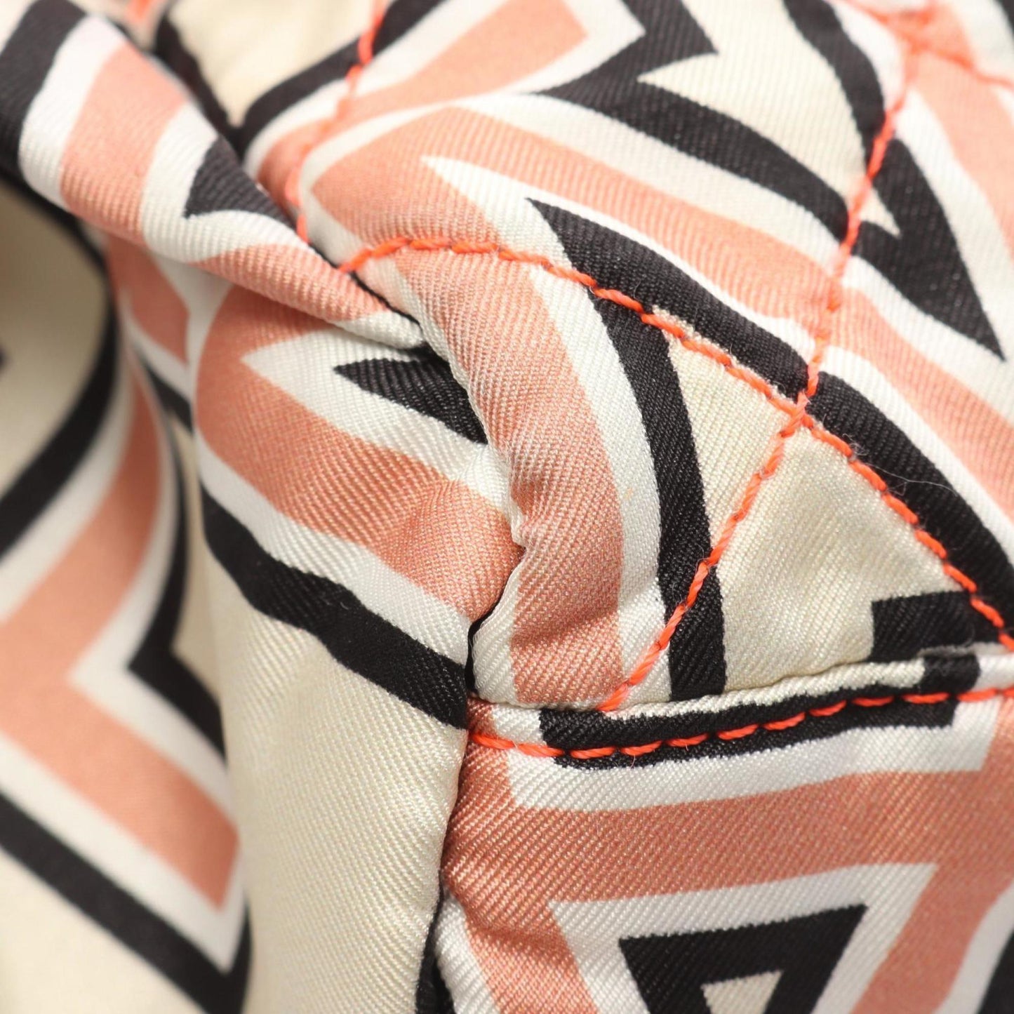 CHANEL Matelasse Neon Backpack, Canvas, Women's, Black, Ivory, Pink