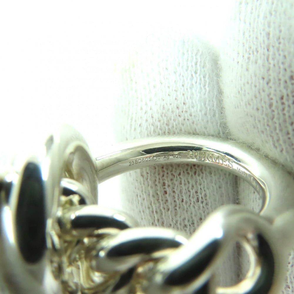 HERMES Croisette Ring, AG925, 2023 model, Silver, Size 51 (equivalent to Japanese size), with box, Made in Italy, Weight: 16.5g, Women's — Like New
