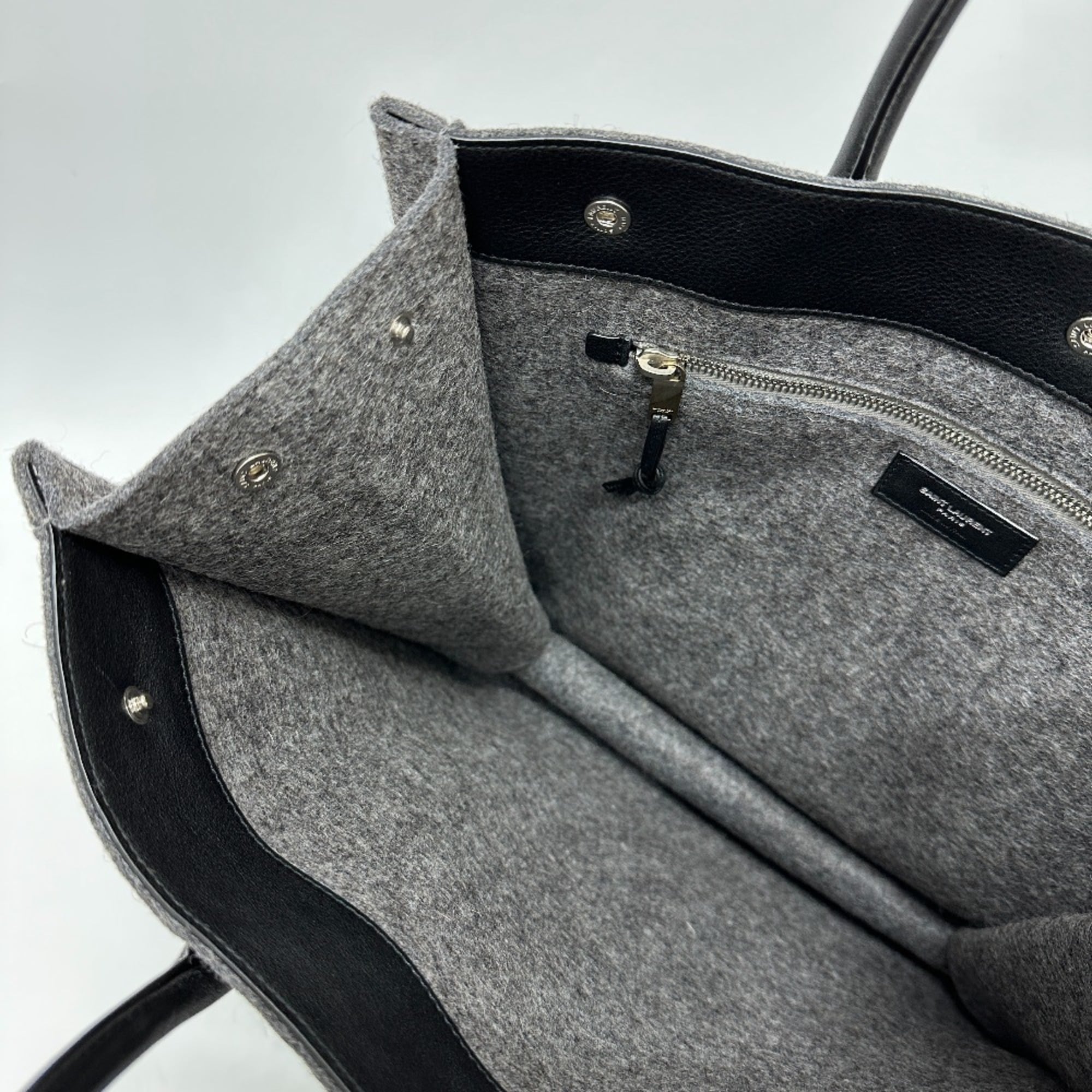 Saint Laurent Paris 632539 Shoulder Bag Hand Bag Bag Tote Bag gray Black — Like New