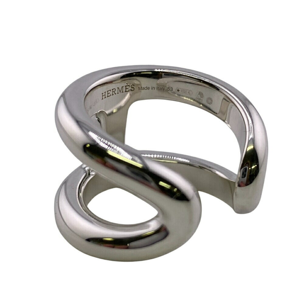 HERMES Osmoz GM Ring Silver Ladies — New - Store Return