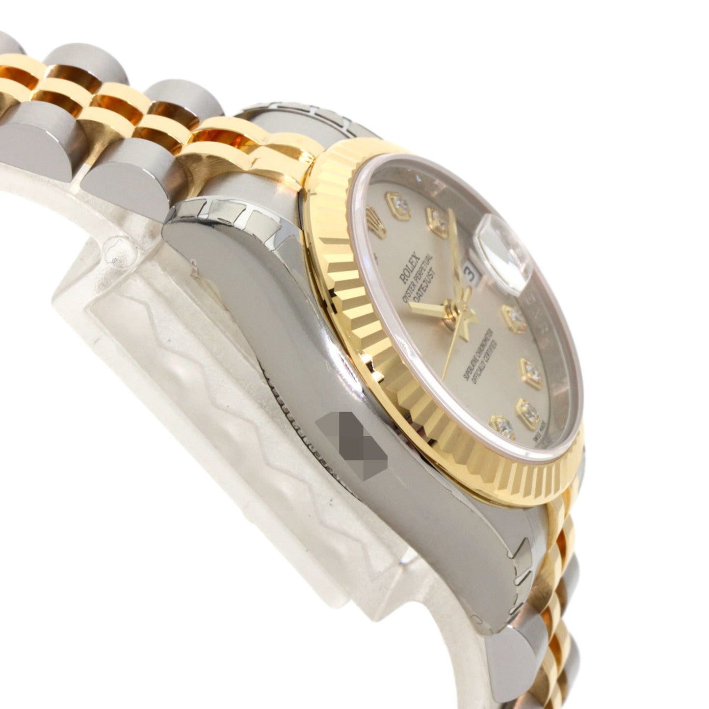 Rolex 179173G Datejust 10P Diamond Watch Stainless Steel SS x K18YG Ladies