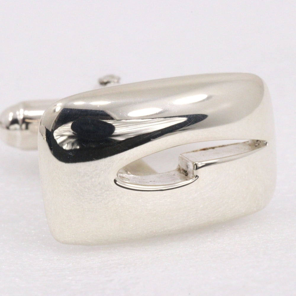 Gucci G logo cufflinks silver 925 made in Italy men's — Like New