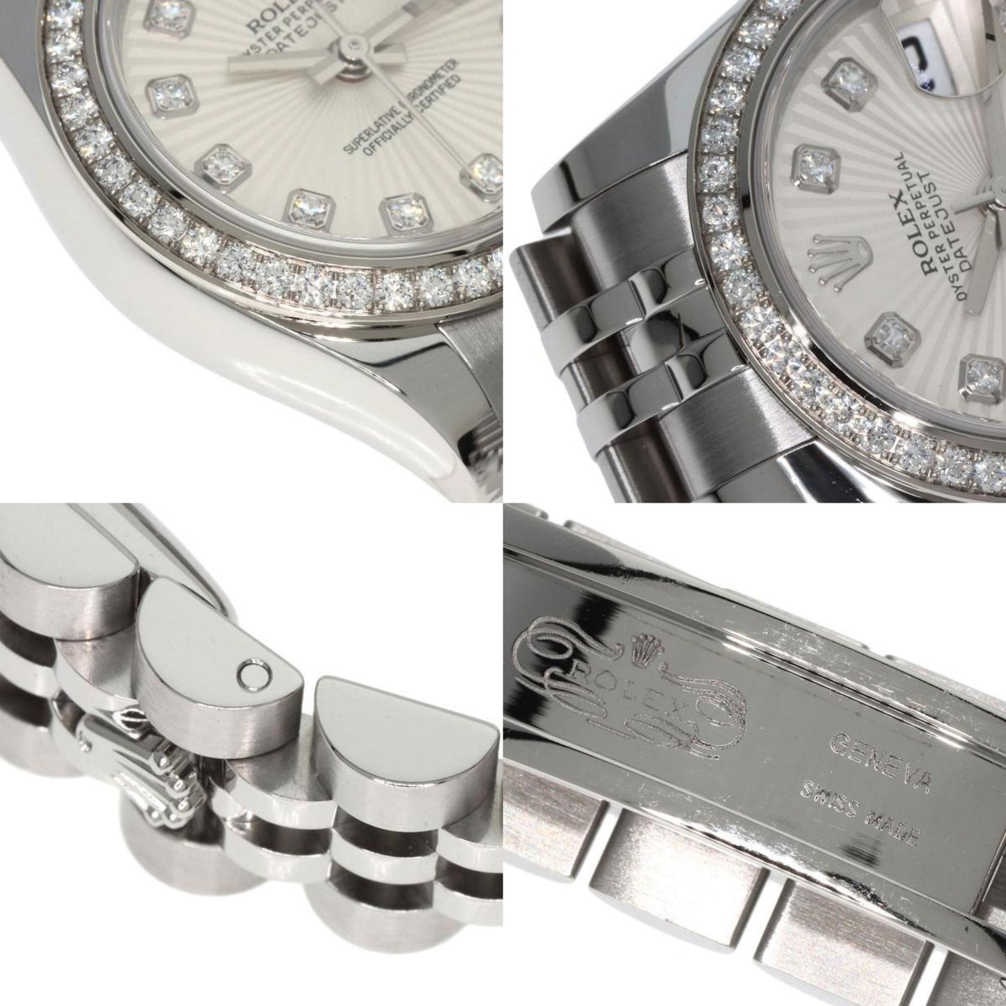 Rolex 179384G Datejust 10P Diamond Watch Stainless Steel SS Ladies ROLEX