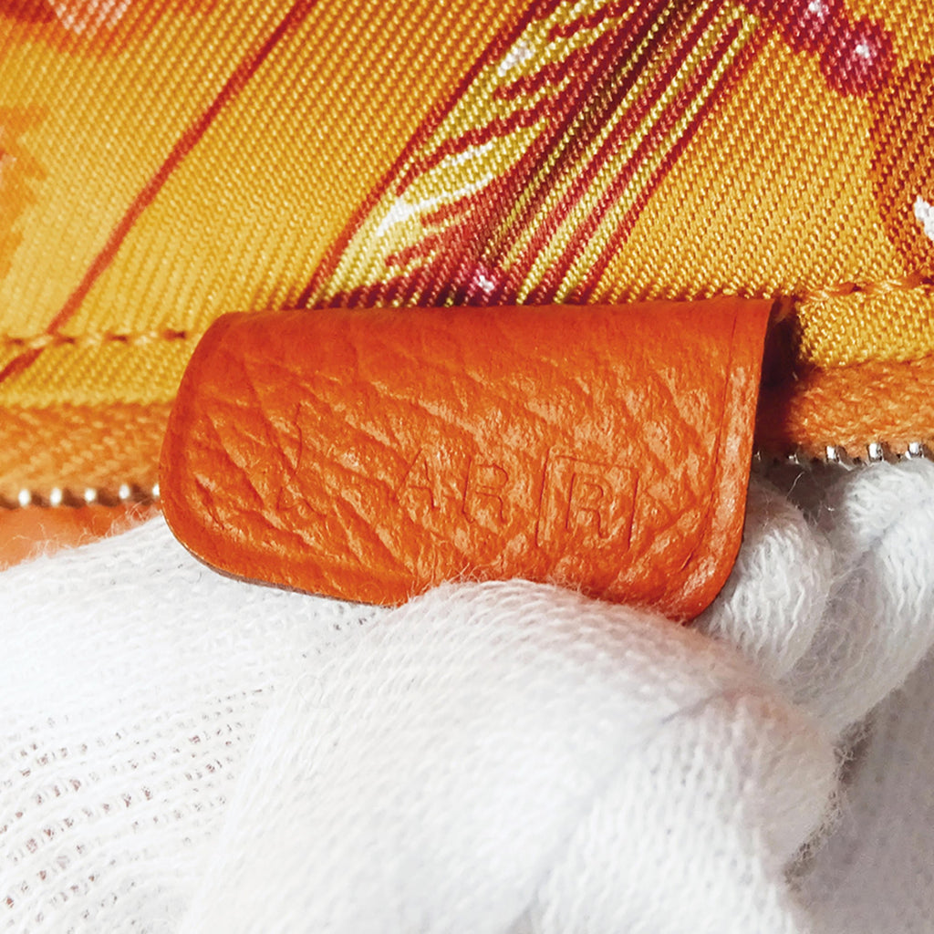 Hermes Hermès Women's Azap Silkin Classic Long Wallet in Epsom Leather, Orange, Silver Hardware, Round Zipper, R Stamp