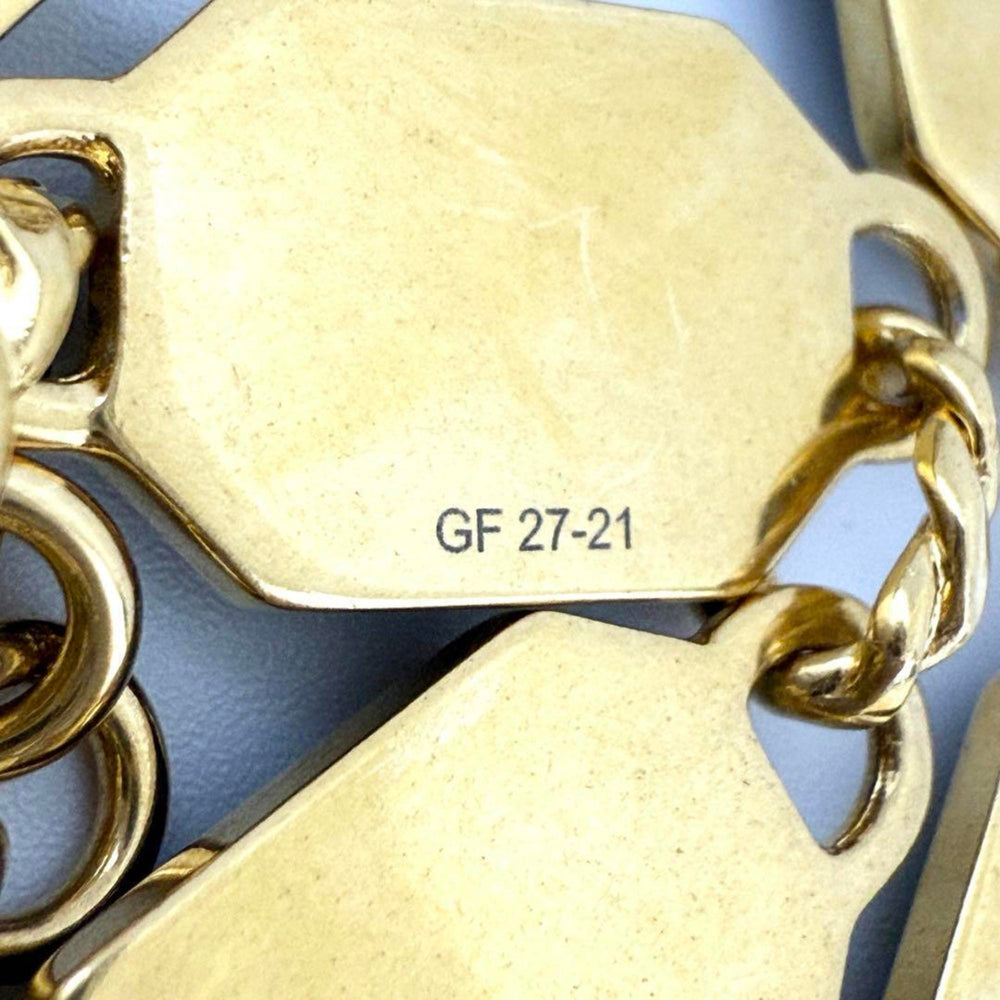 Fendi Men's FF Link Bracelet, Gold, 22cm — Like New