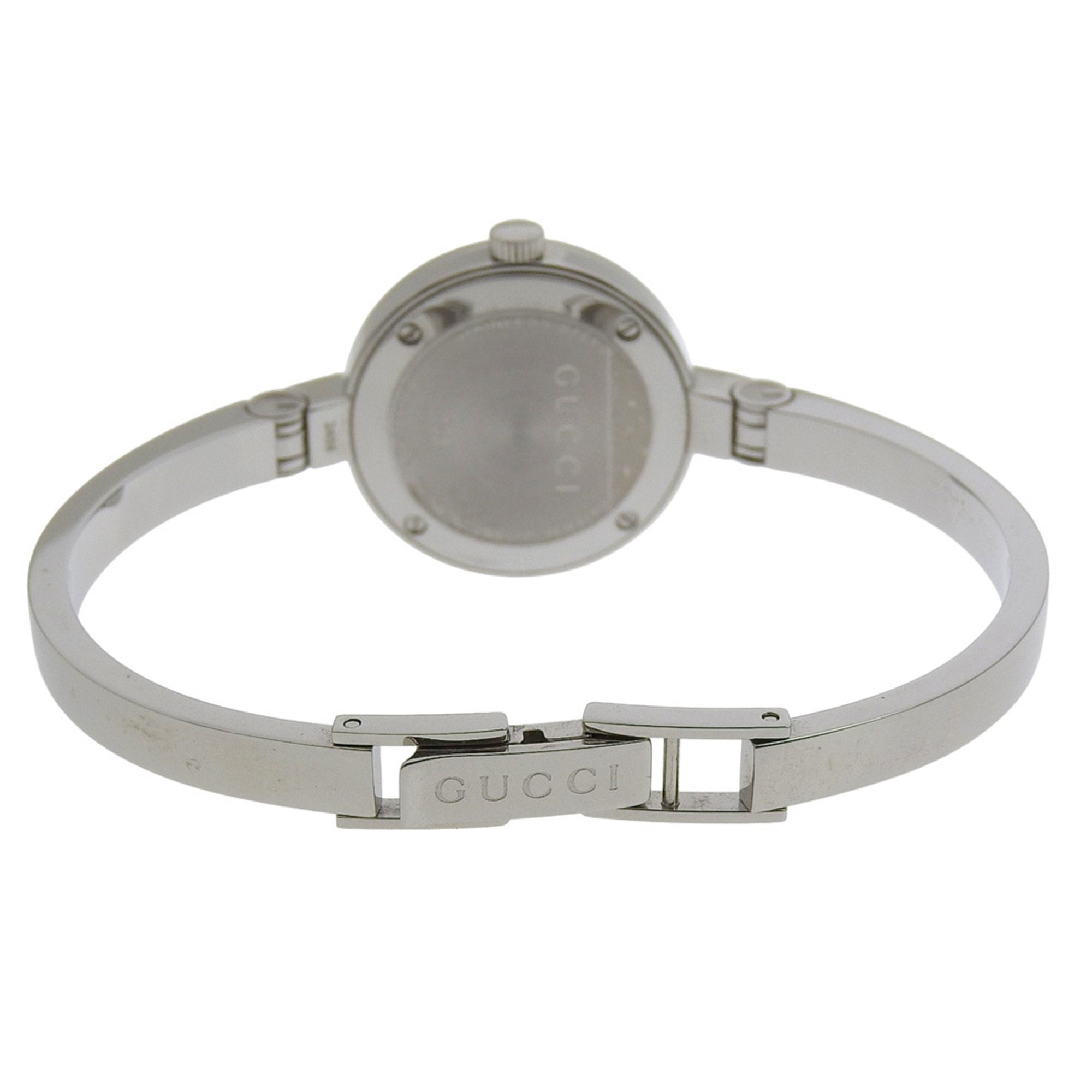 Gucci GUCCI Watch 105 Stainless Steel x Diamond Quartz Analog Display Black Dial Women's — Very Good