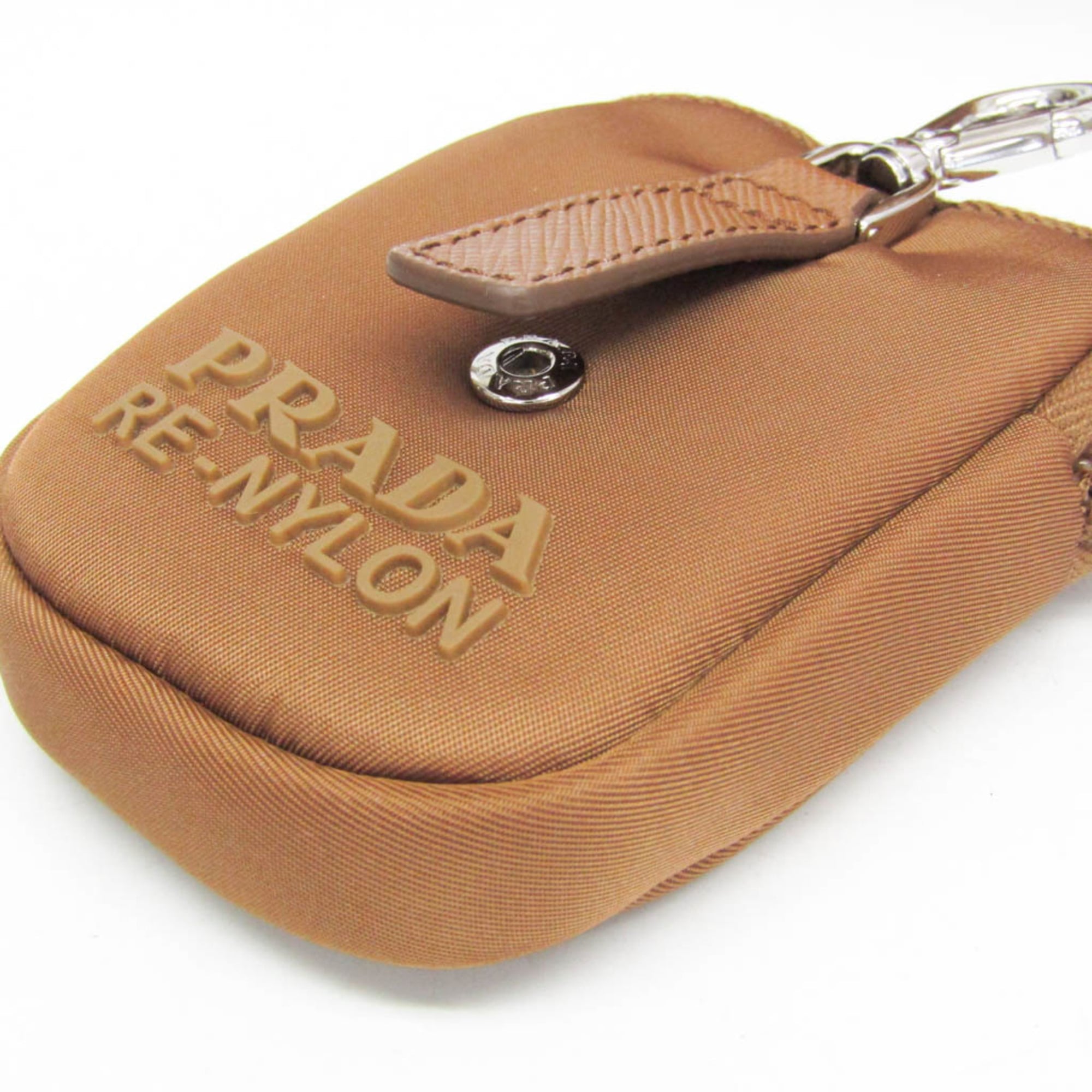 Prada Re-Nylon Crossbody Bag 1BD953 Men,Women Nylon,Leather Shoulder Bag Brown — Like New