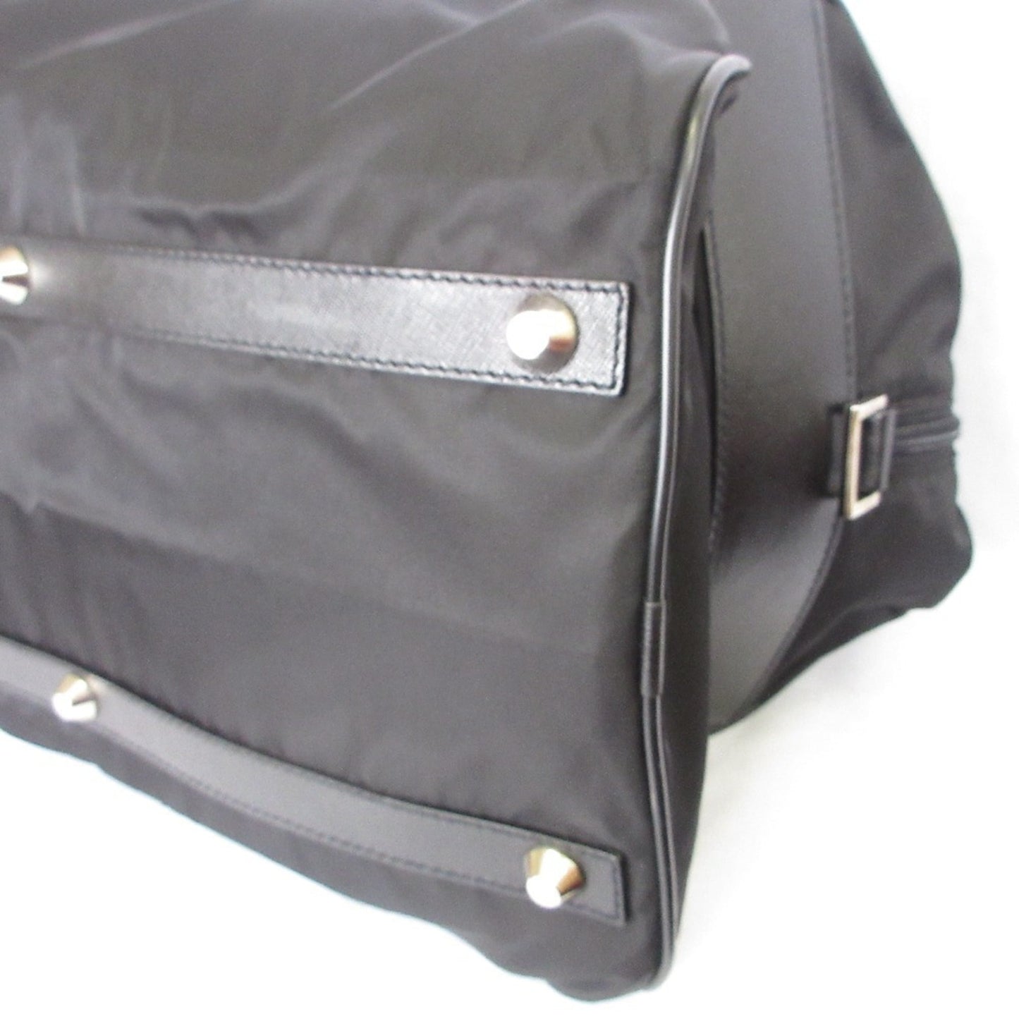 PRADA Prada Triangle Logo Plate Nylon 2-Way Boston Bag/Shoulder Bag Black for Men and Women