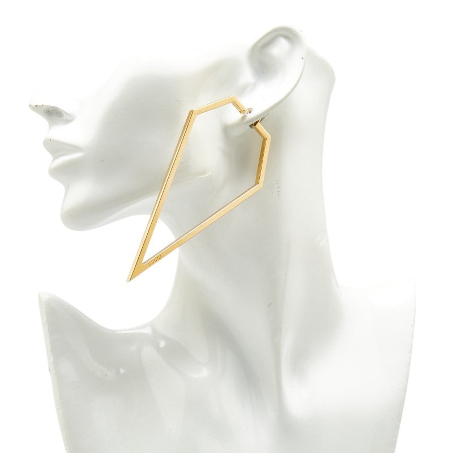 Gucci diamond motif earrings, single earring, gold plated, women's