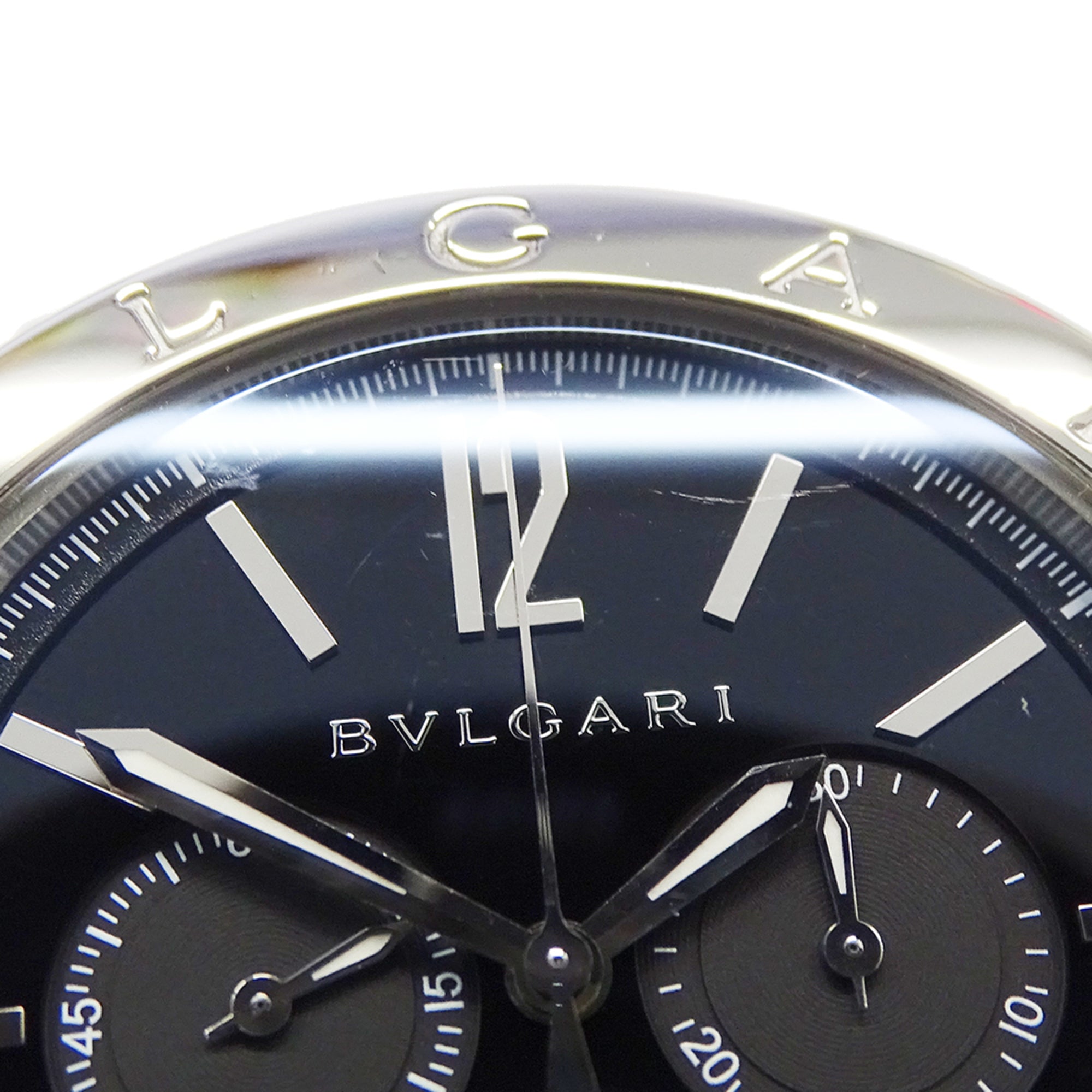 Bulgari BVLGARI Men's Watch, Brand: Chronograph Automatic AT Stainless Steel SS BB41SCH Silver Black — Good