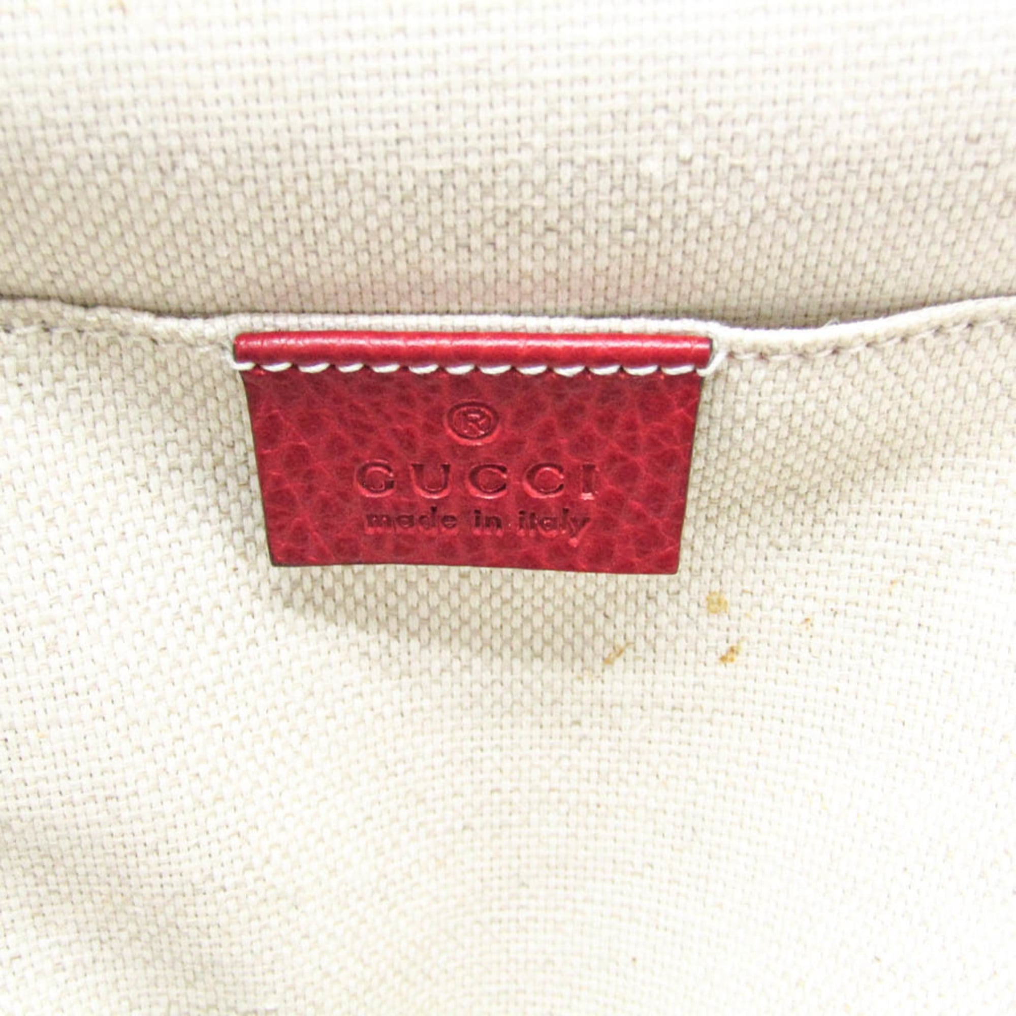 Gucci Soho Interlocking G 536192 Women's Leather Backpack Red Color — Like New