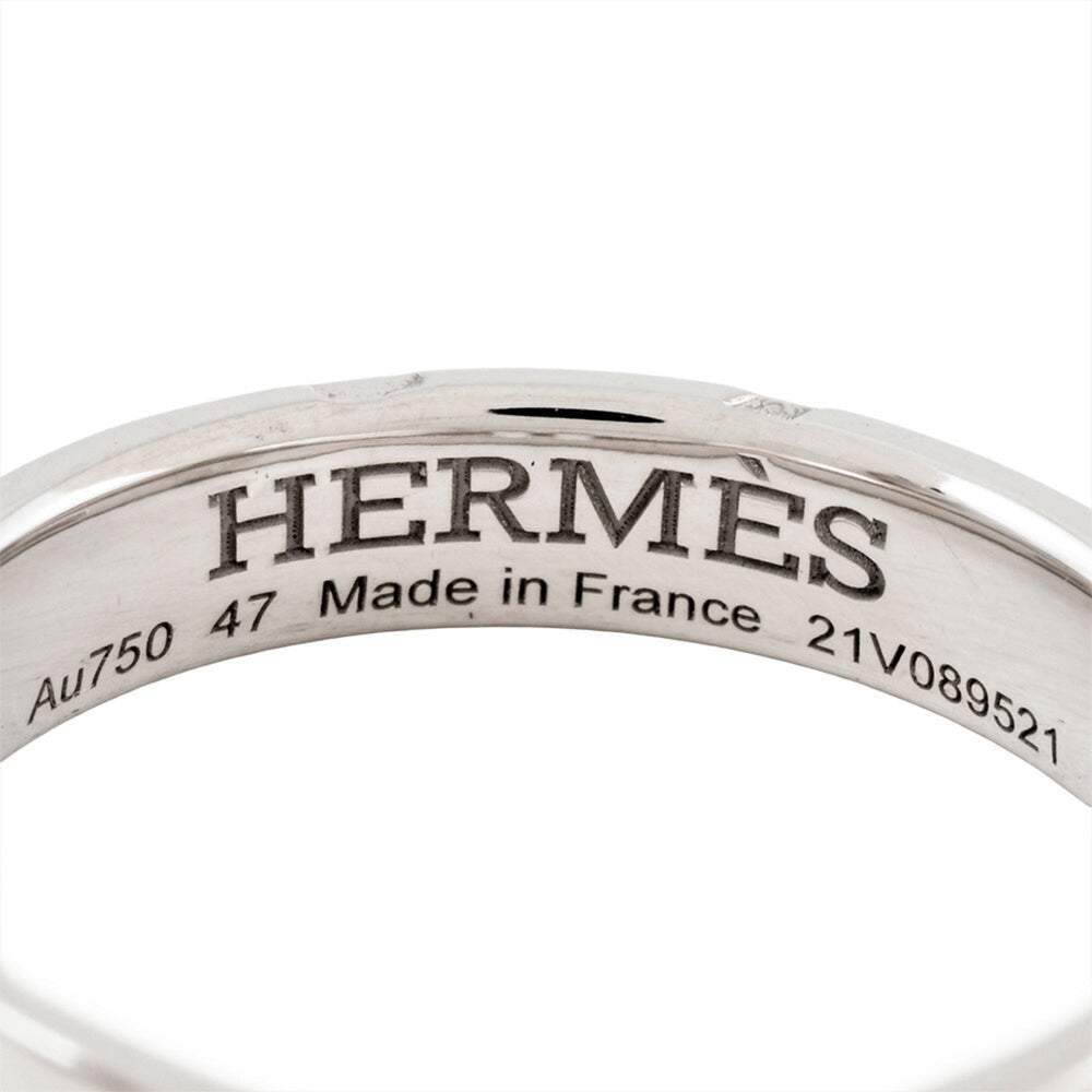 Hermes Hermès Ever Hercules Ring #47 18KWG 3.2g White Gold Women's — Like New