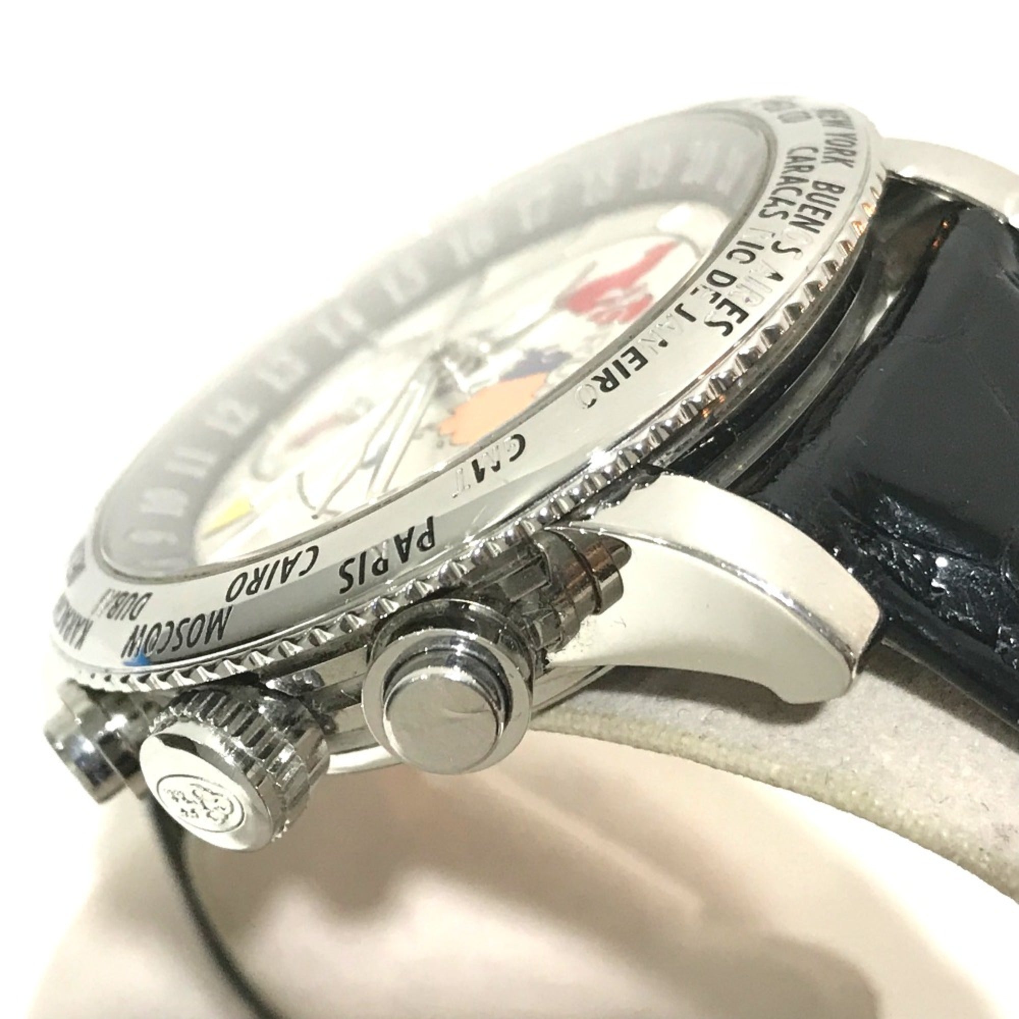 Corum 983.201.20 Back scale Automatic Wristwatch Silver Black belt — Very Good
