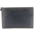 Hermes Too Doo 37 Clutch Bag Felt 2017 Gray A A5 Zipper Unisex