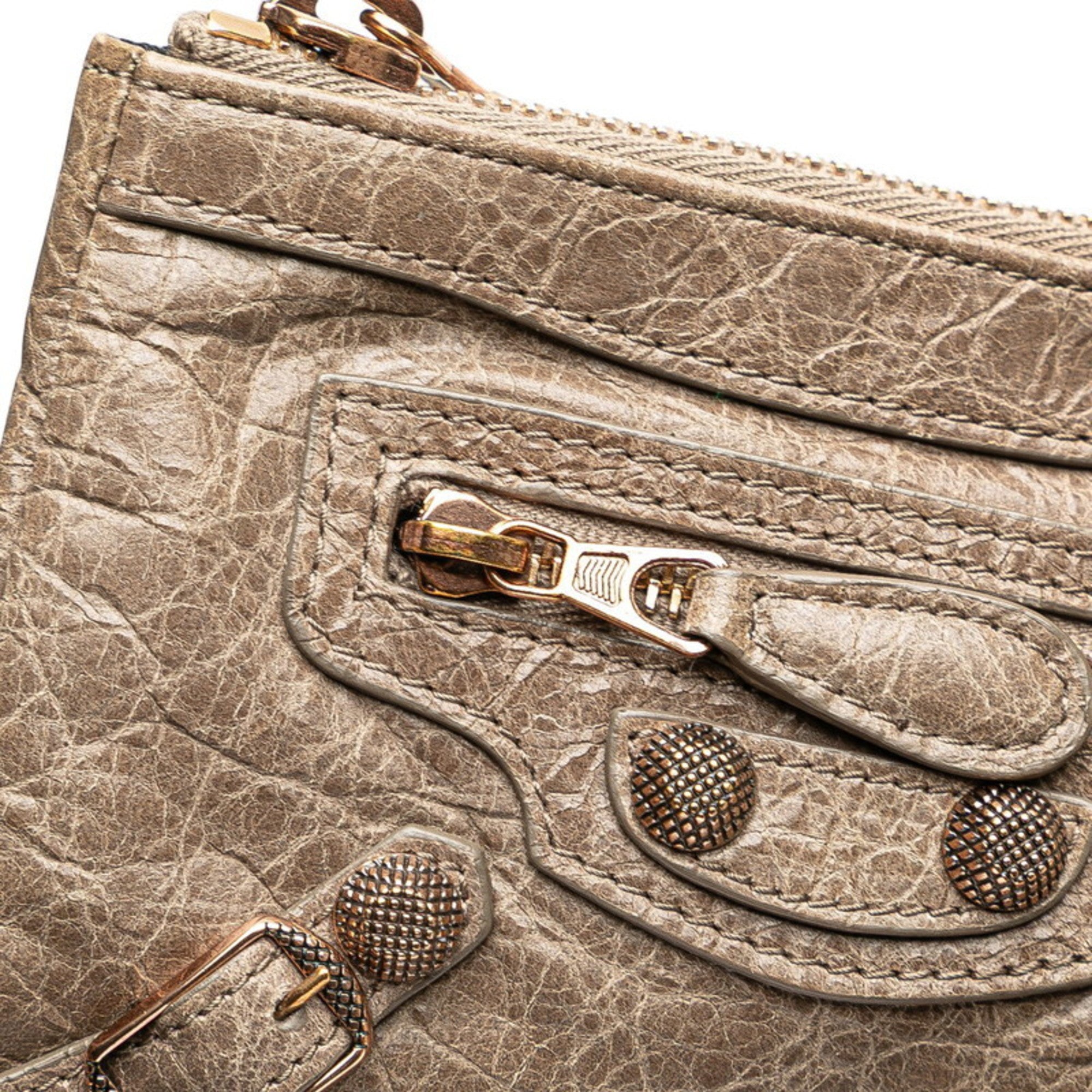 Balenciaga Giant Hip Pouch Coin Purse 272440 Brown Leather Women's BALENCIAGA