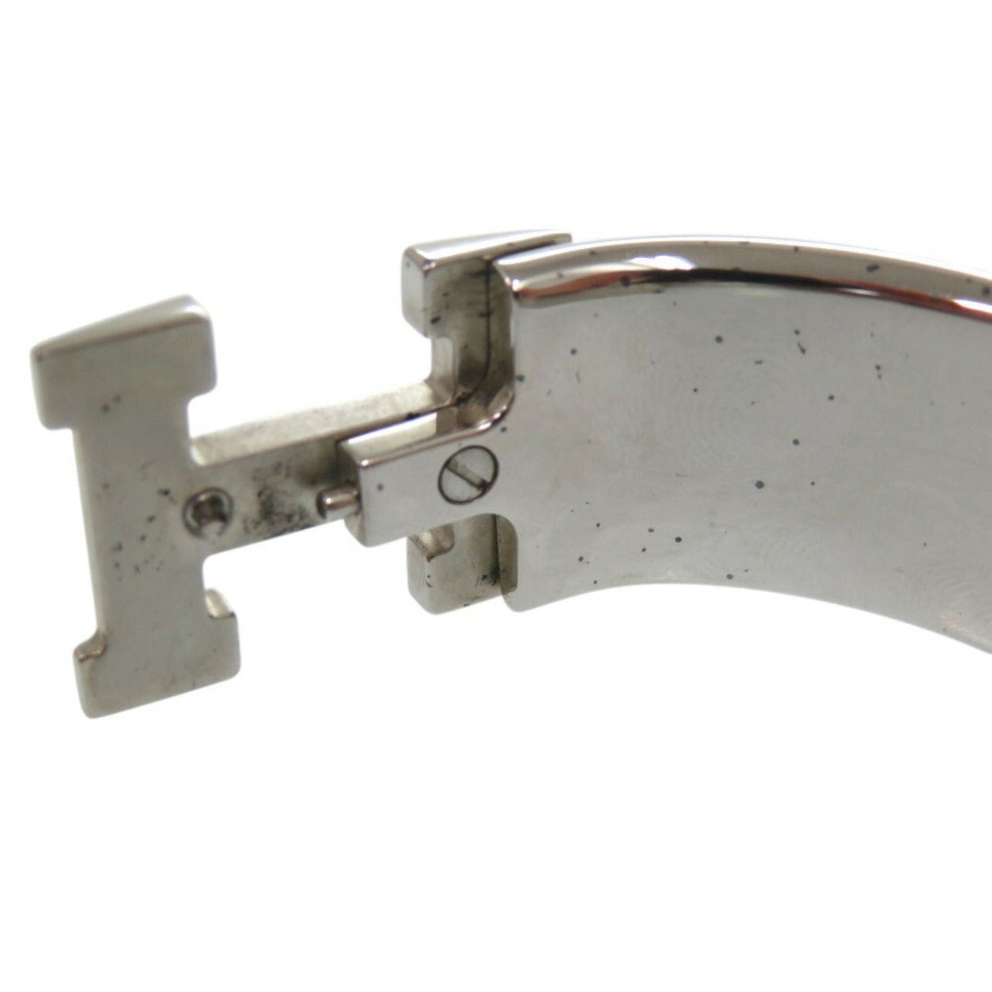 Hermes Click Crack H GM Bracelet Metal Enamel Yellow F Stamp 1200HERMES