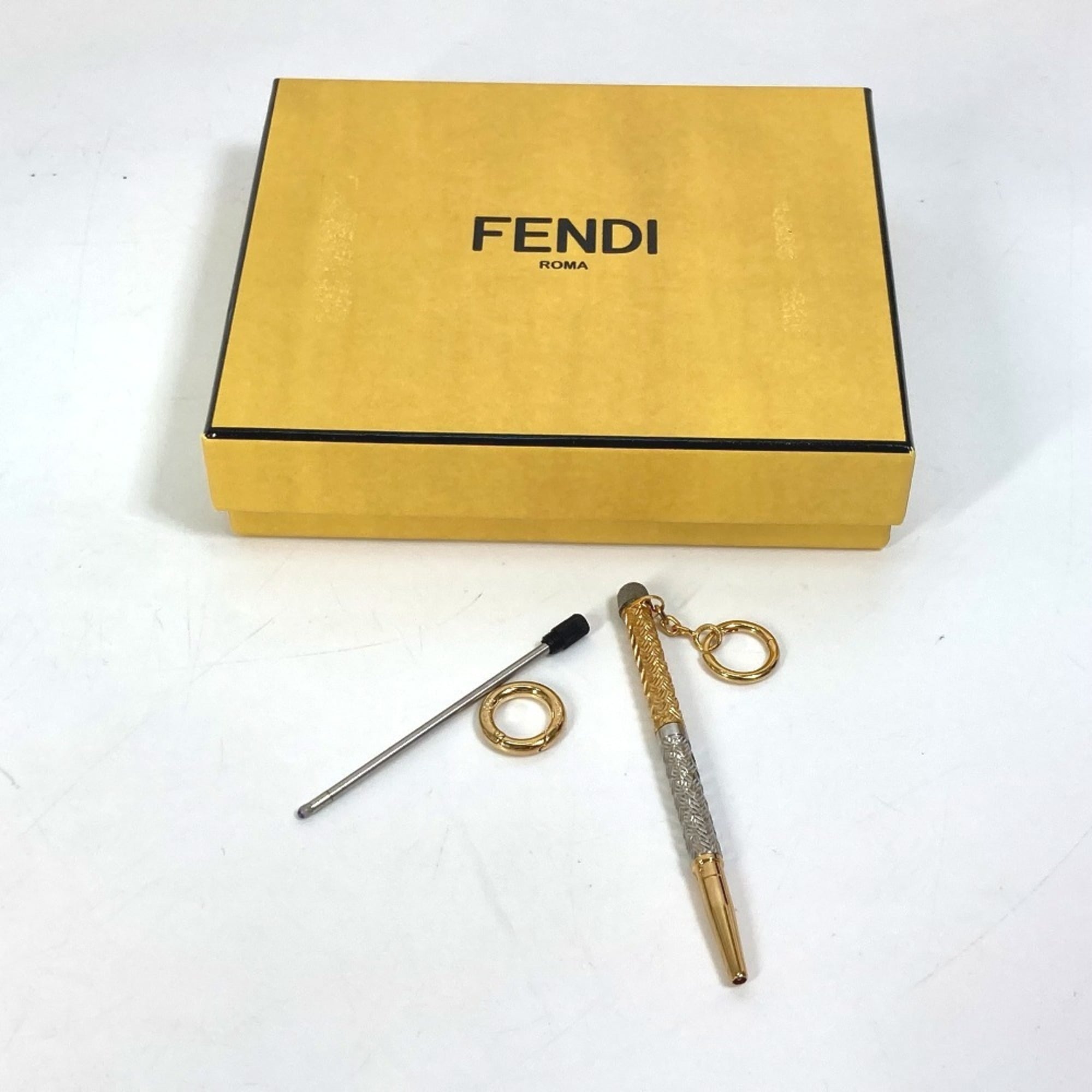 FENDI CHAOS Collaboration Scribble Pen Pen-shaped Earrings Metal Women's Silver — New - Store Return