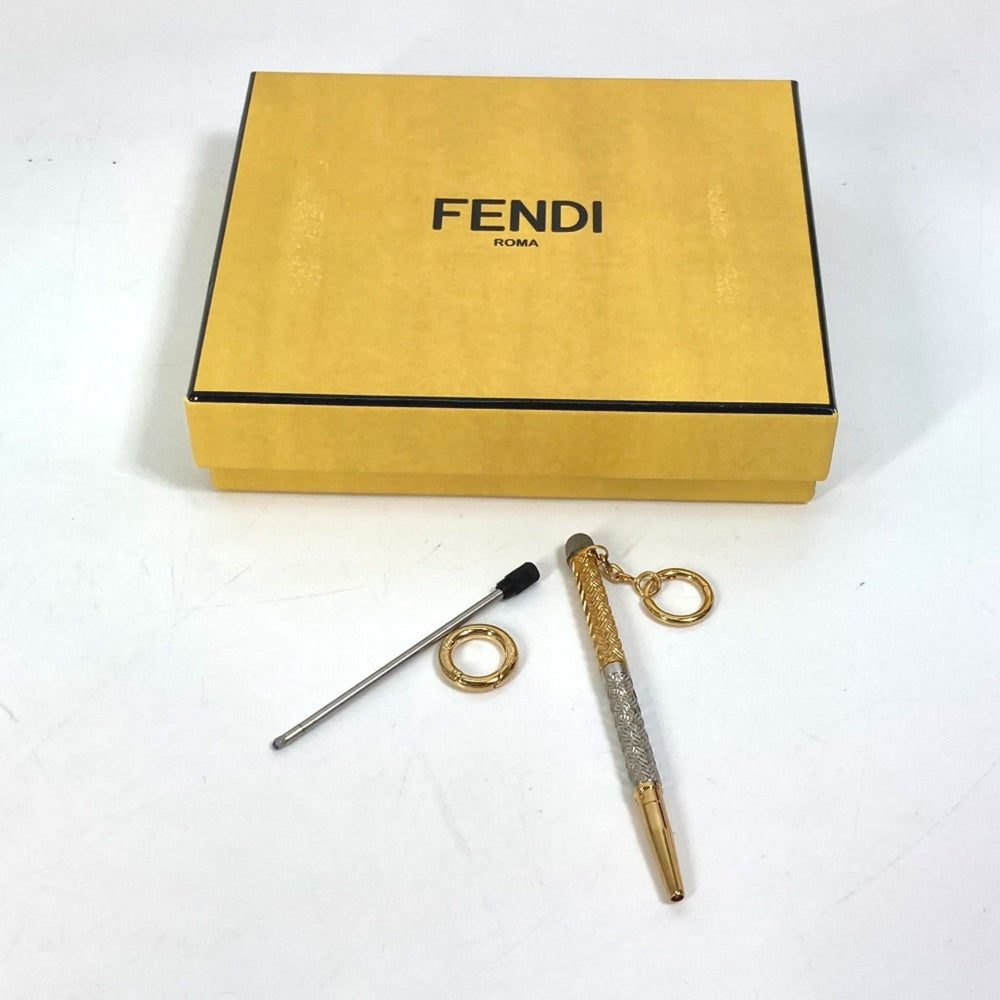FENDI CHAOS Collaboration Scribble Pen Pen-shaped Earrings Metal Women's Silver — New - Store Return