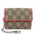 Gucci GG Supreme Mini Wallet, Women's Tri-fold 256442, Beige Leather