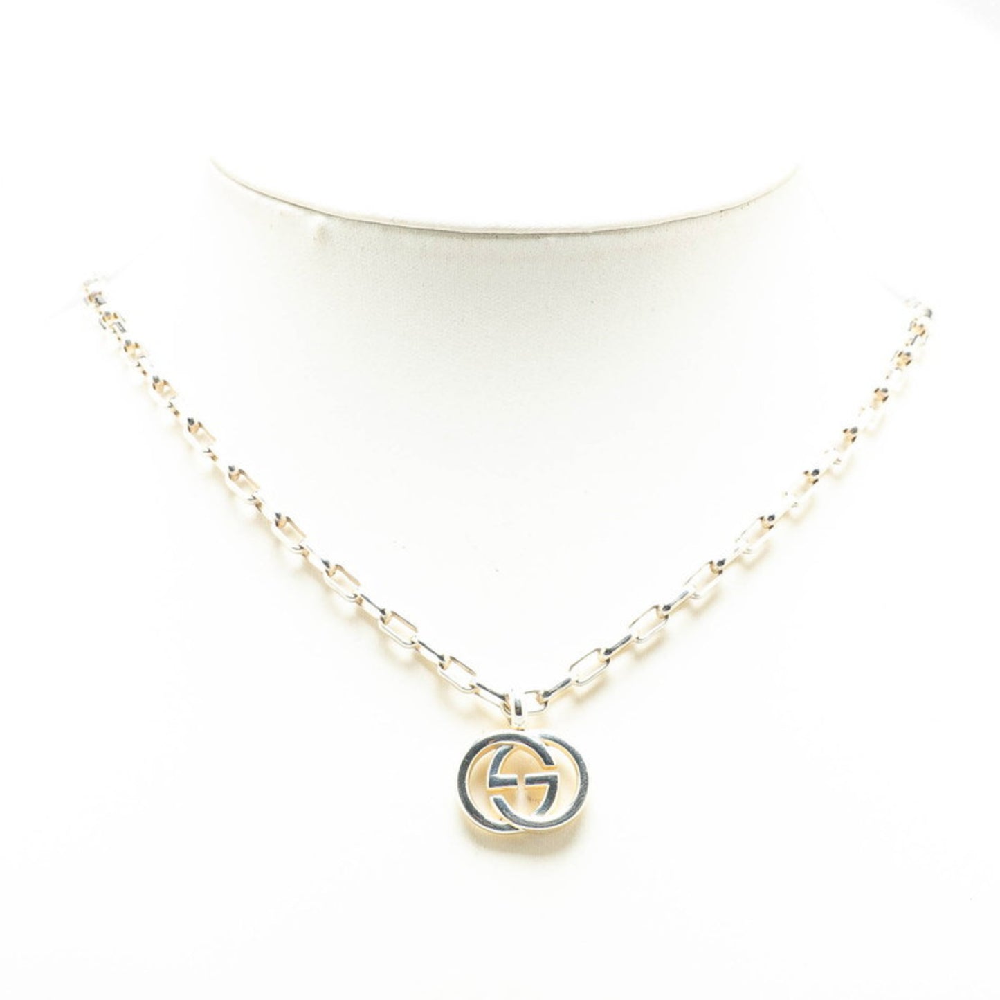 Gucci Interlocking G Chain Pendant Necklace 295710 SV925 Silver Women's GUCCI