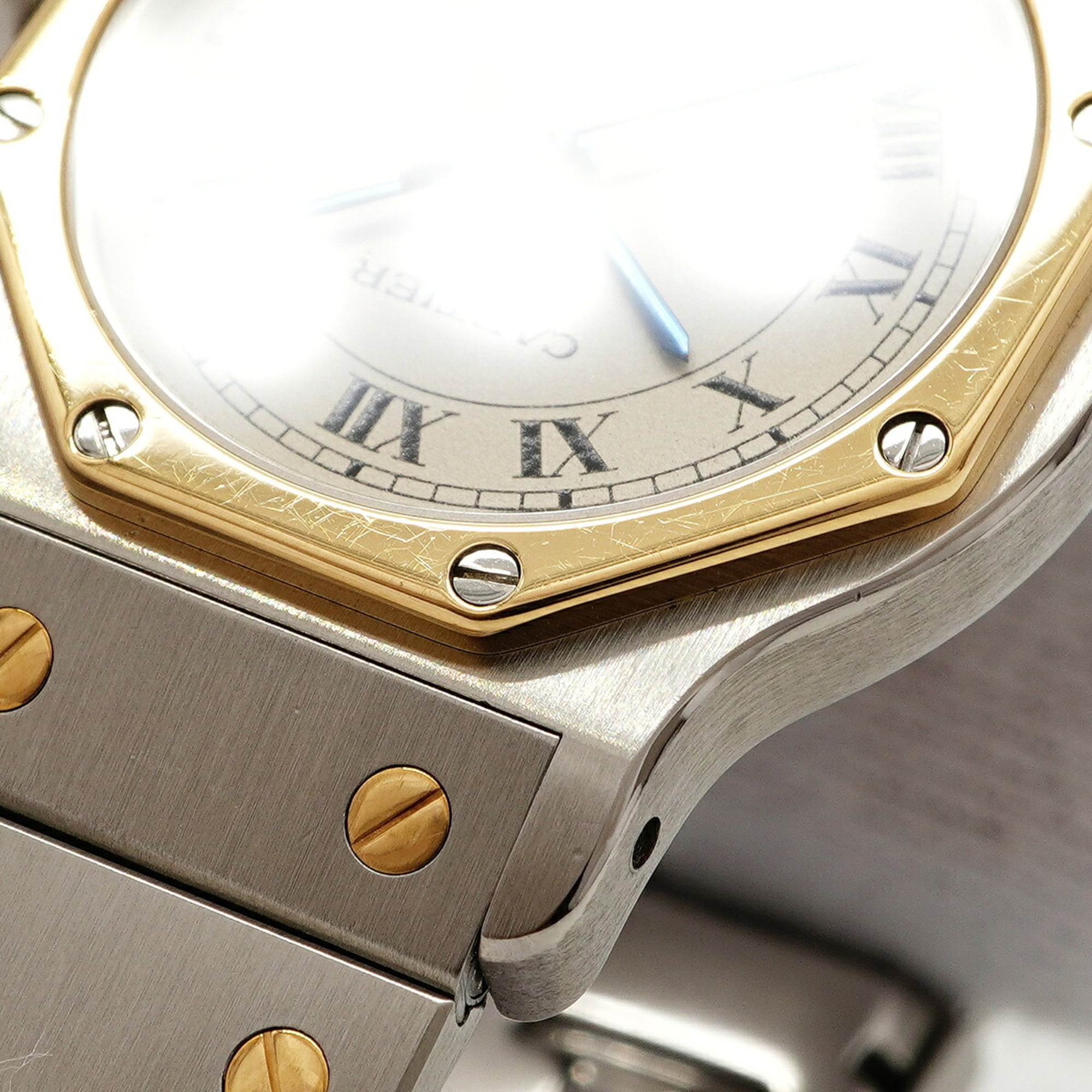 Cartier Santos Octagon LM W2001583 Ivory Dial Watch (Men's & Women's) — Very Good