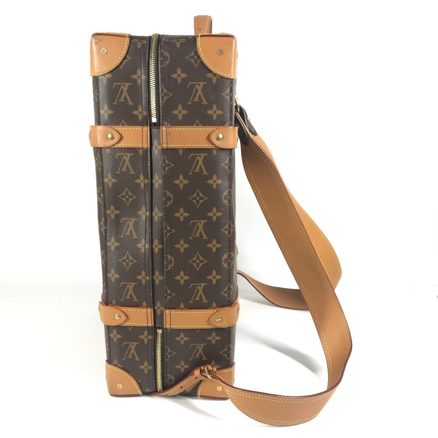 LOUIS VUITTON M44749 Monogram Soft Trunk Backpack MM Bag Box Canvas Brown Men's Women's